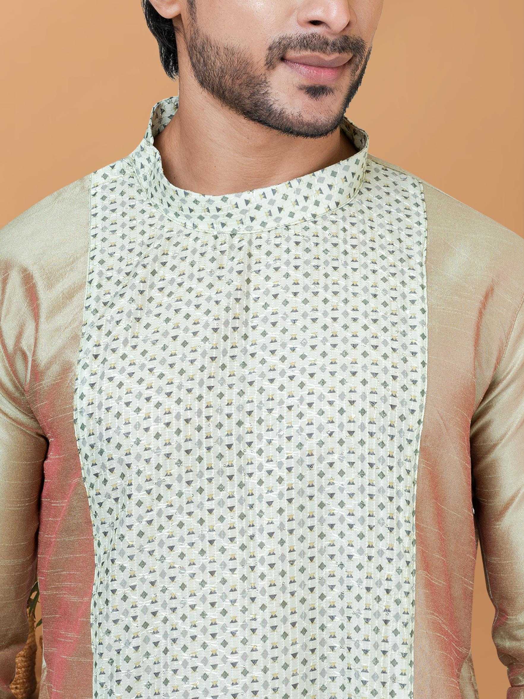 Ynf Banarasi Jacquard RIN223 3224A Mens Wear Festive Collections Wholesale Mens Kurtas Mens Kurta Pyjama Onam Collections Manufacturer