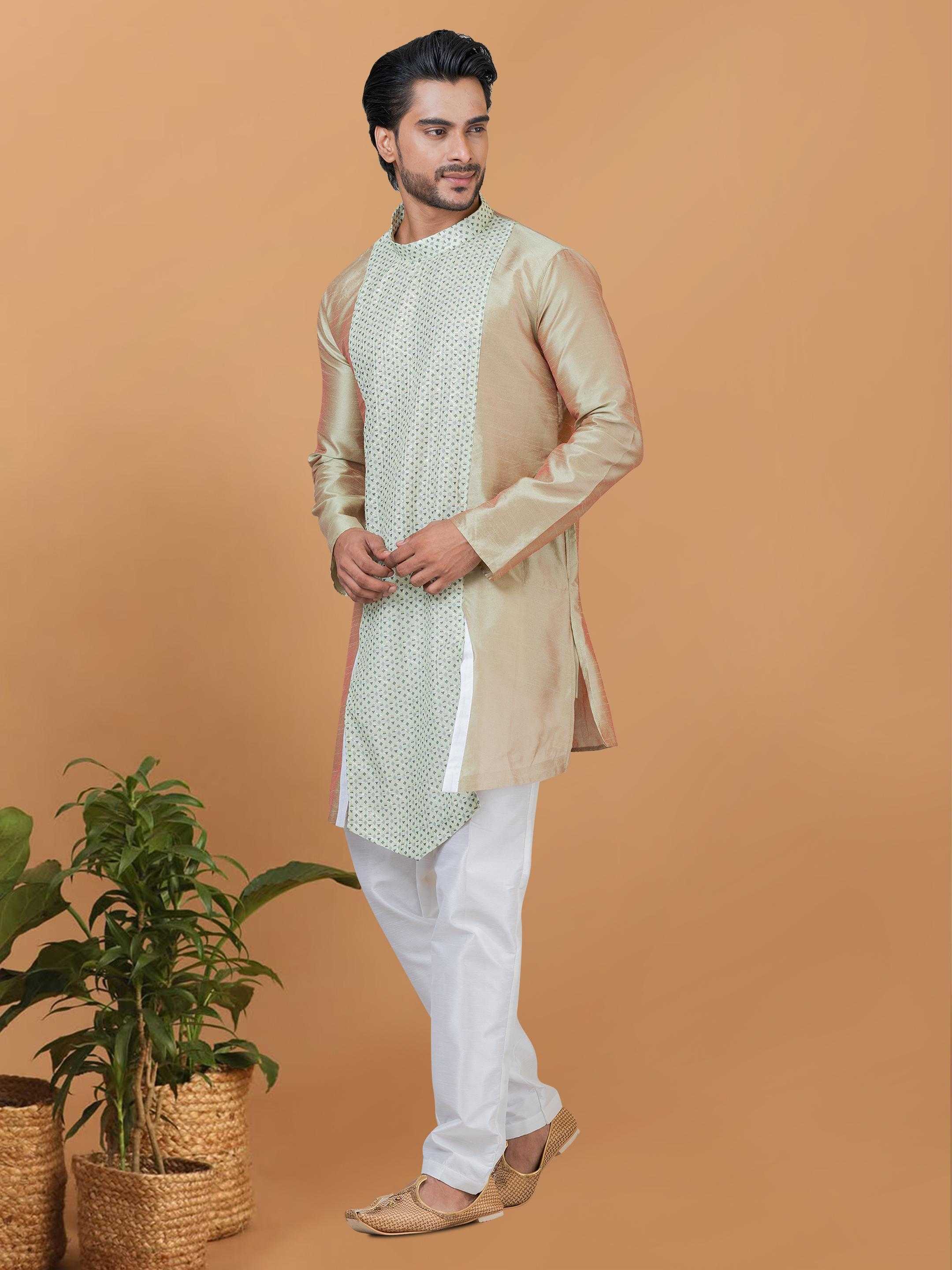 Ynf Banarasi Jacquard RIN223 3224A Mens Wear Festive Collections Wholesale Mens Kurtas Mens Kurta Pyjama Onam Collections Manufacturer