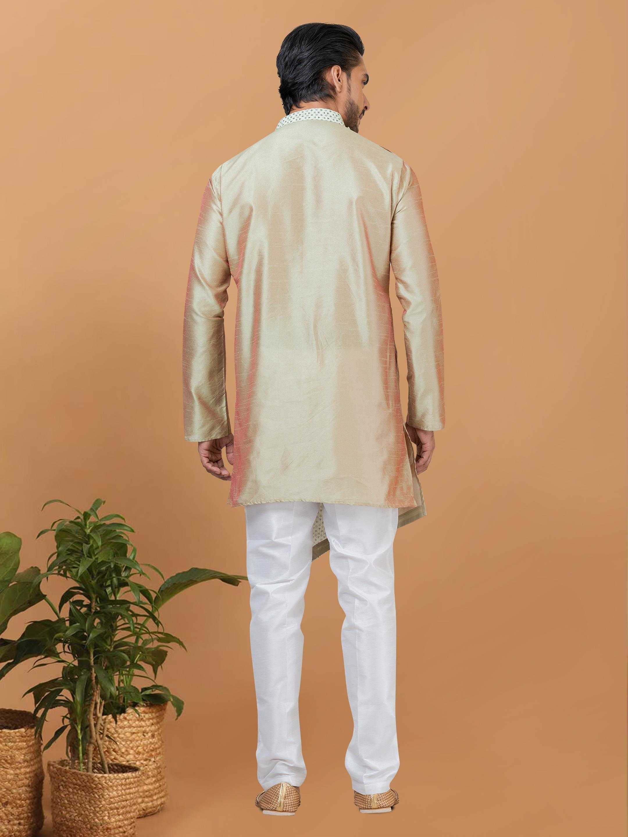 Ynf Banarasi Jacquard RIN223 3224A Mens Wear Festive Collections Wholesale Mens Kurtas Mens Kurta Pyjama Onam Collections Manufacturer