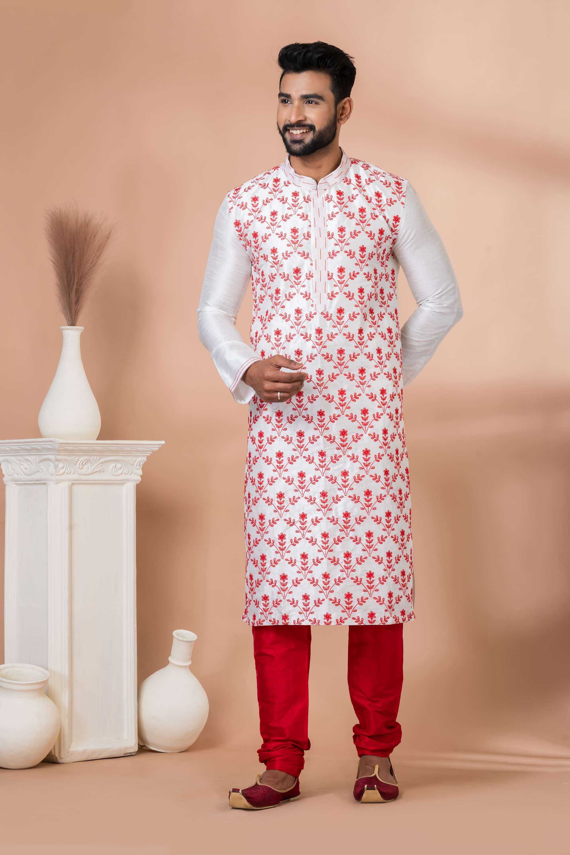Ynf Banarasi Jacquard RIN223 3324A Mens Wear Wholesale Mens Kurtas Mens Kurta Pyjama Men Wedding kurta Manufacturer