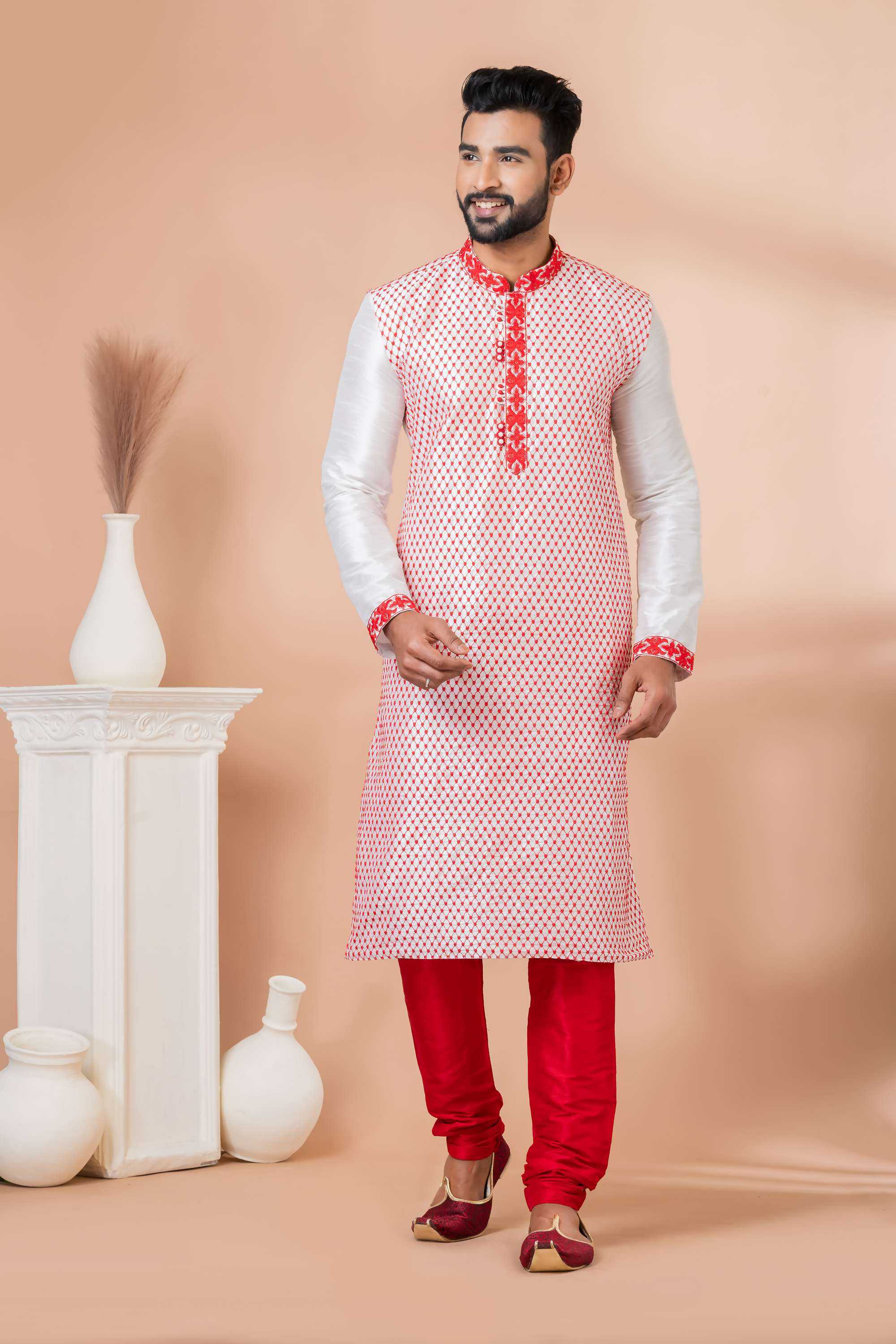 Ynf Banarasi Jacquard RIN223 3326B Mens Wear Wholesale Mens Kurtas Mens Kurta Pyjama Men Wedding kurta Manufacturer
