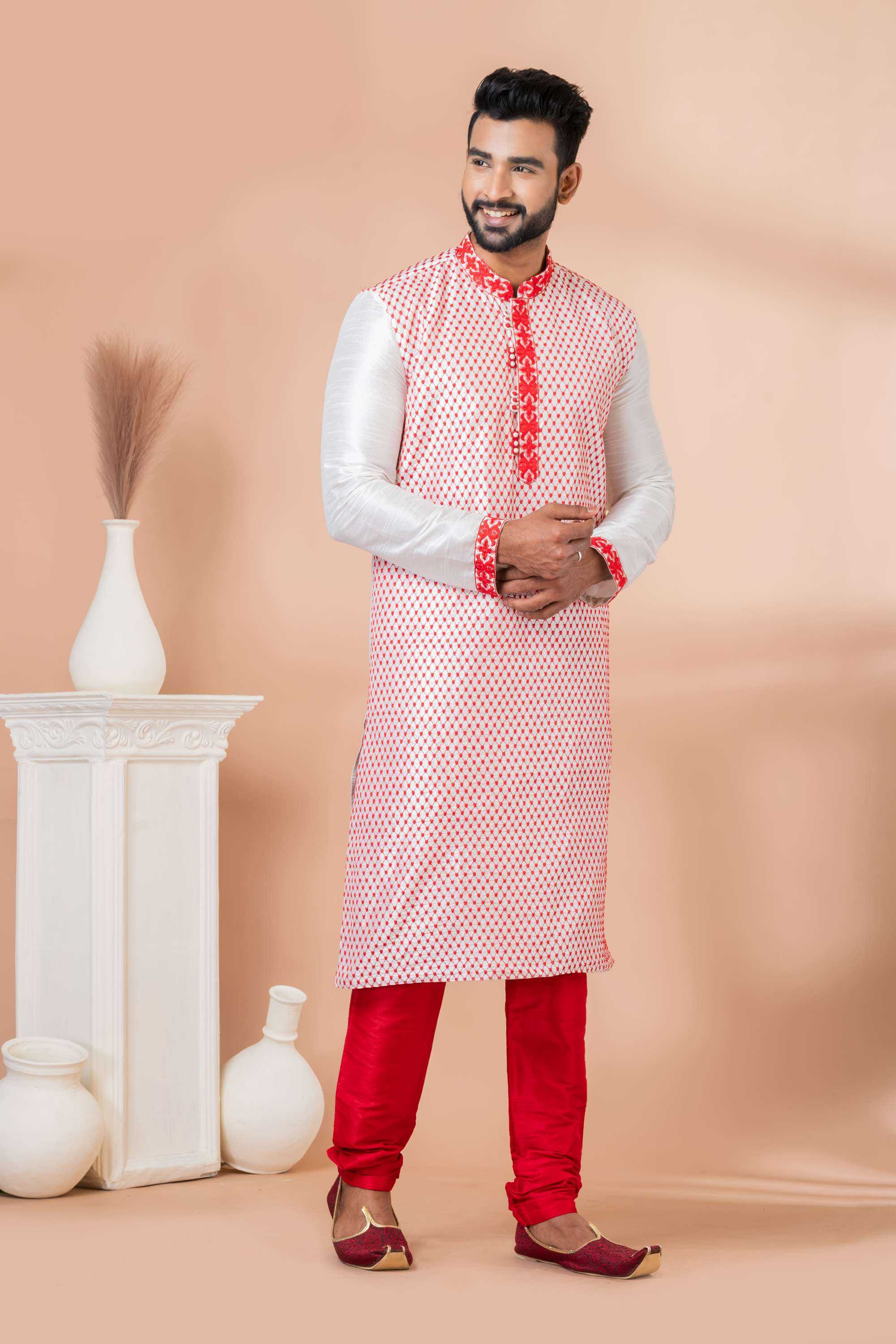 Ynf Banarasi Jacquard RIN223 3326B Mens Wear Wholesale Mens Kurtas Mens Kurta Pyjama Men Wedding kurta Manufacturer
