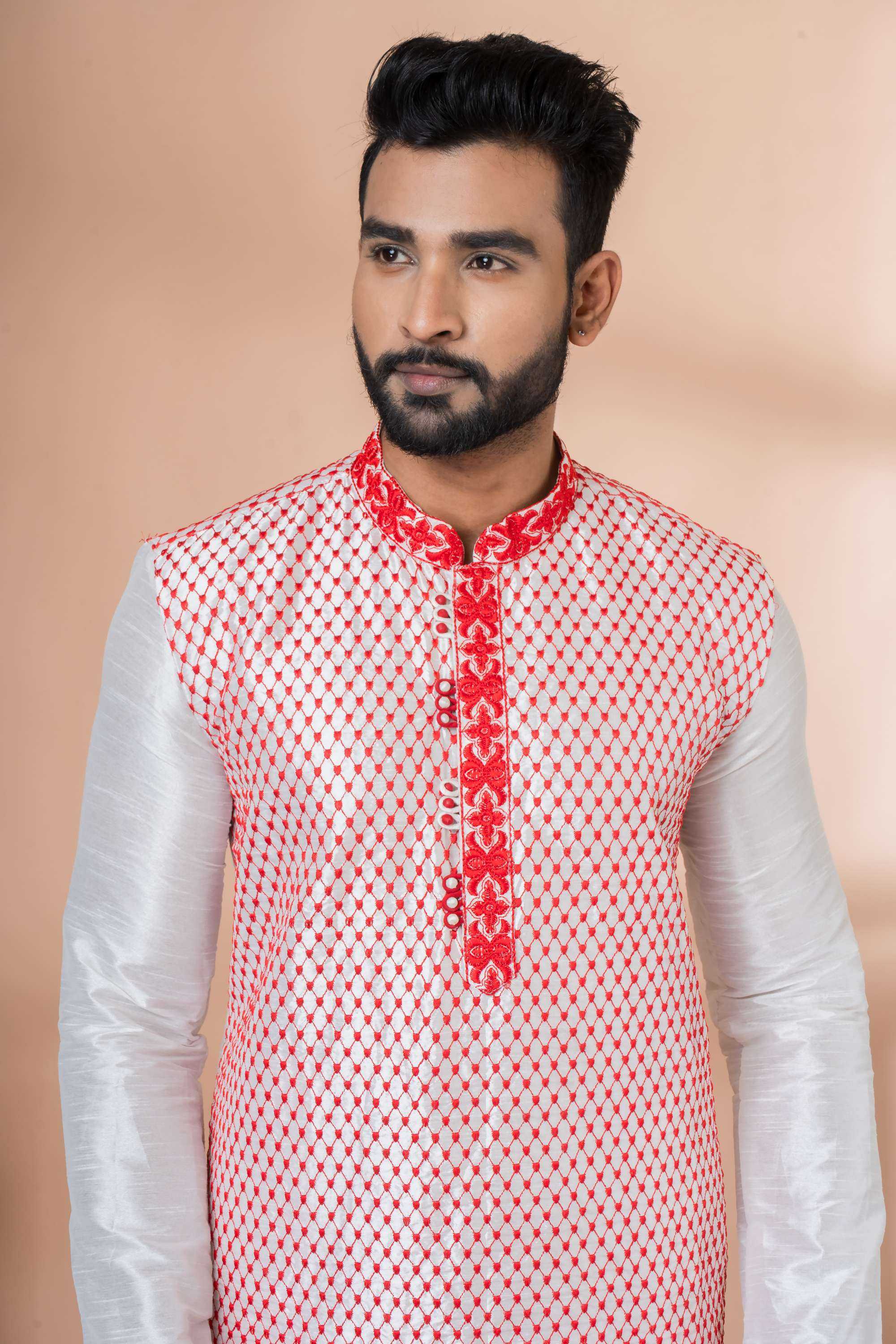 Ynf Banarasi Jacquard RIN223 3326B Mens Wear Wholesale Mens Kurtas Mens Kurta Pyjama Men Wedding kurta Manufacturer