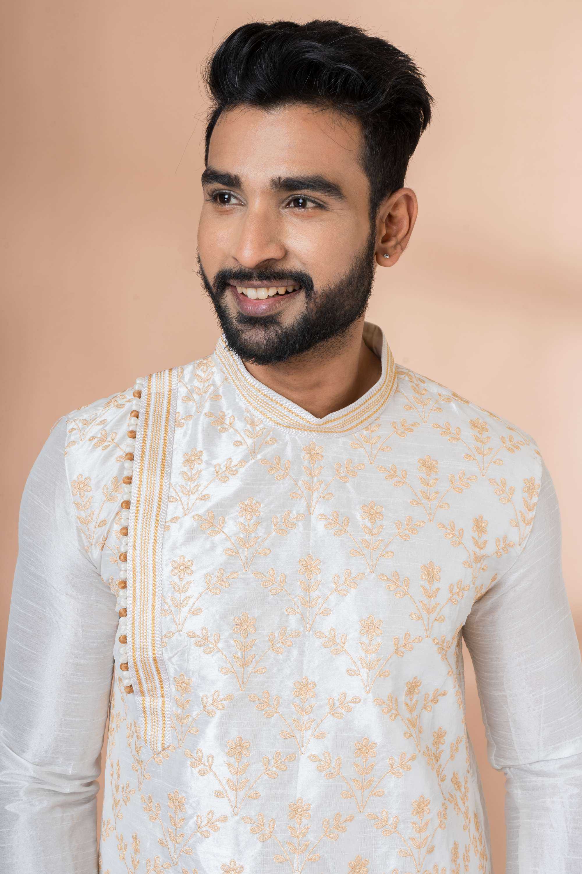 Ynf Banarasi Jacquard RIN223 3327B Mens Wear Wholesale Mens Kurtas Mens Kurta Pyjama Men Wedding kurta Manufacturer