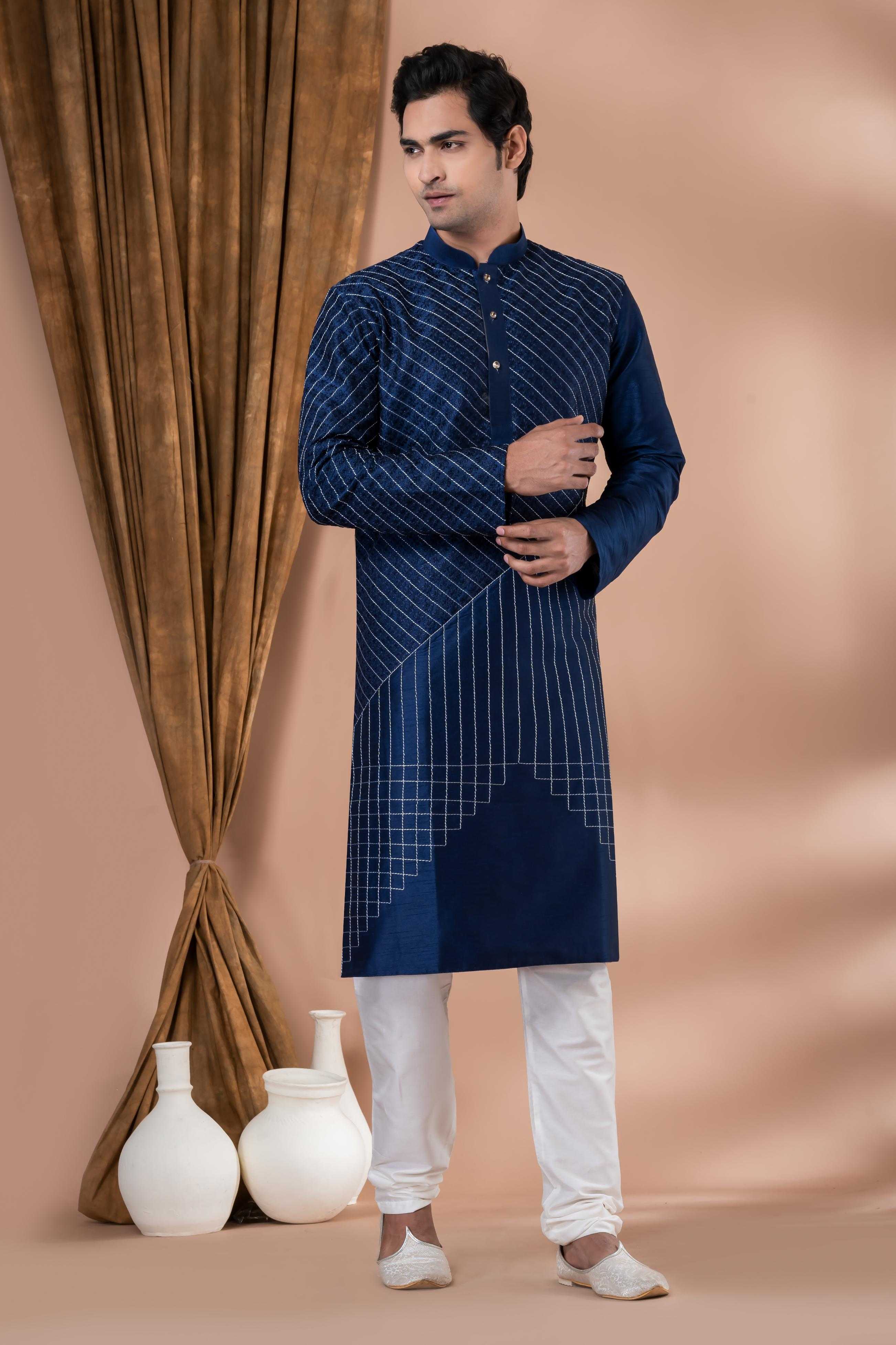 Ynf Banarasi Jacquard RIN223 3362C Mens Wear Wholesale Mens Kurtas Mens Kurta Pyjama Men Wedding kurta Manufacturer