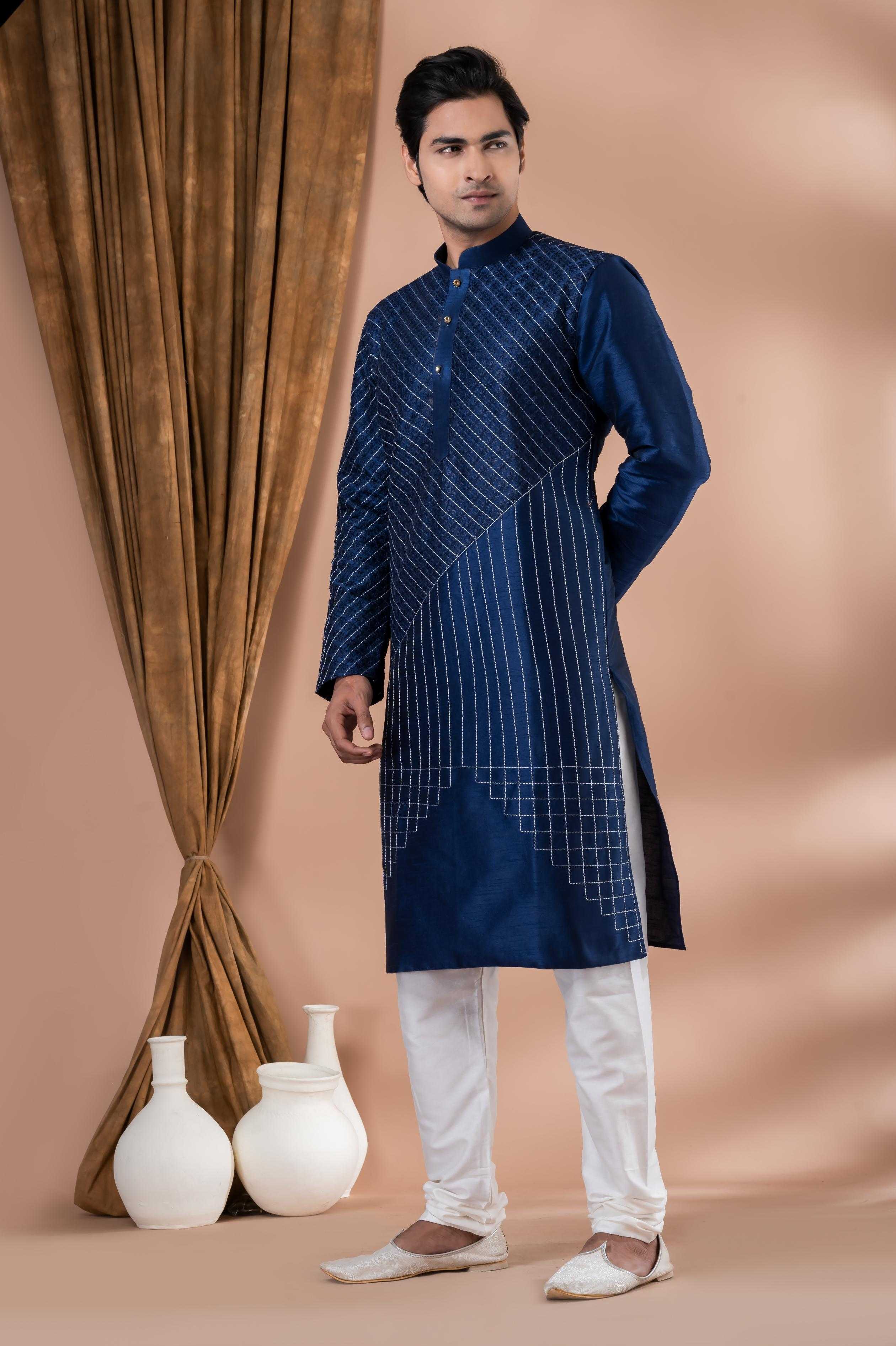 Ynf Banarasi Jacquard RIN223 3362C Mens Wear Wholesale Mens Kurtas Mens Kurta Pyjama Men Wedding kurta Manufacturer