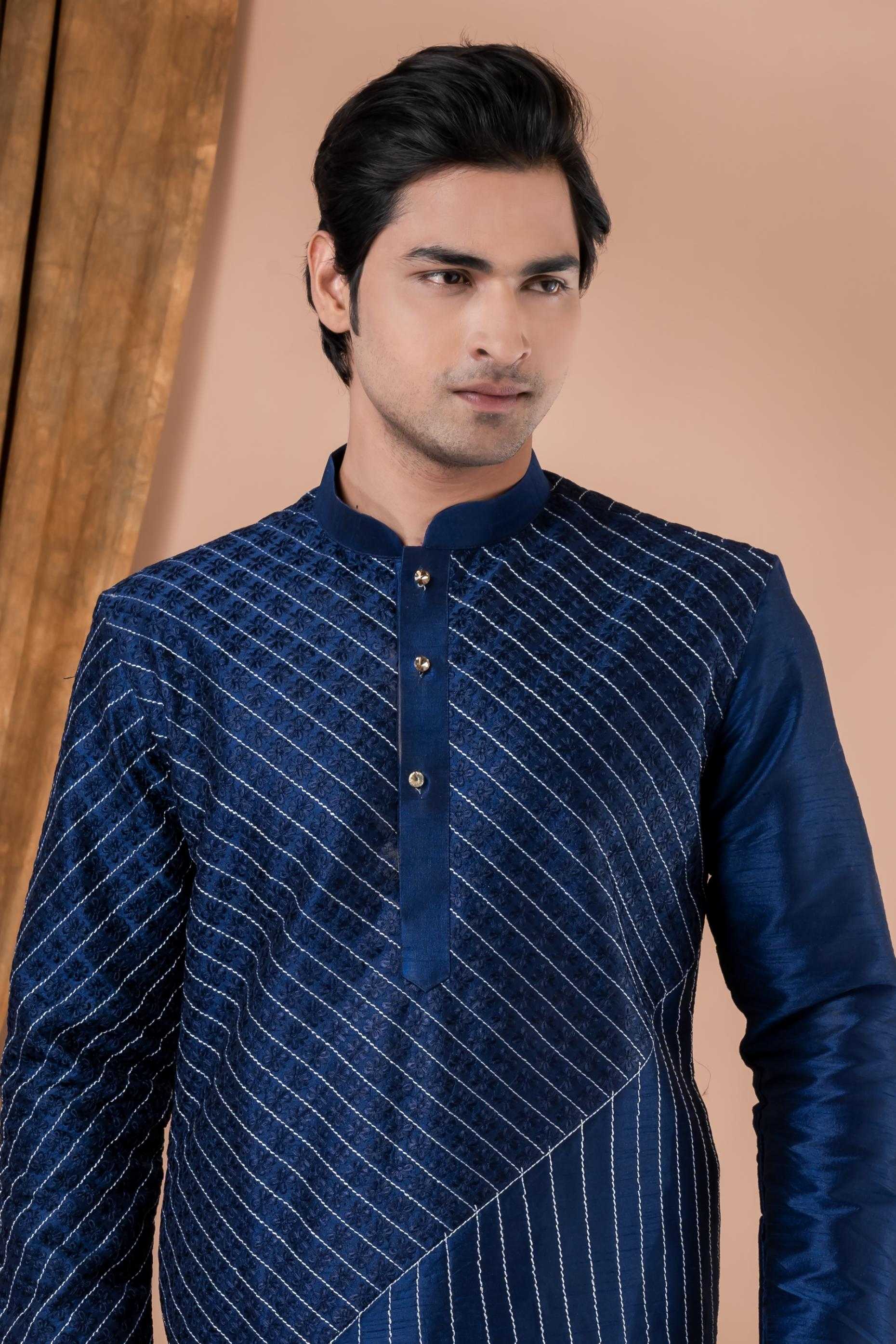 Ynf Banarasi Jacquard RIN223 3362C Mens Wear Wholesale Mens Kurtas Mens Kurta Pyjama Men Wedding kurta Manufacturer