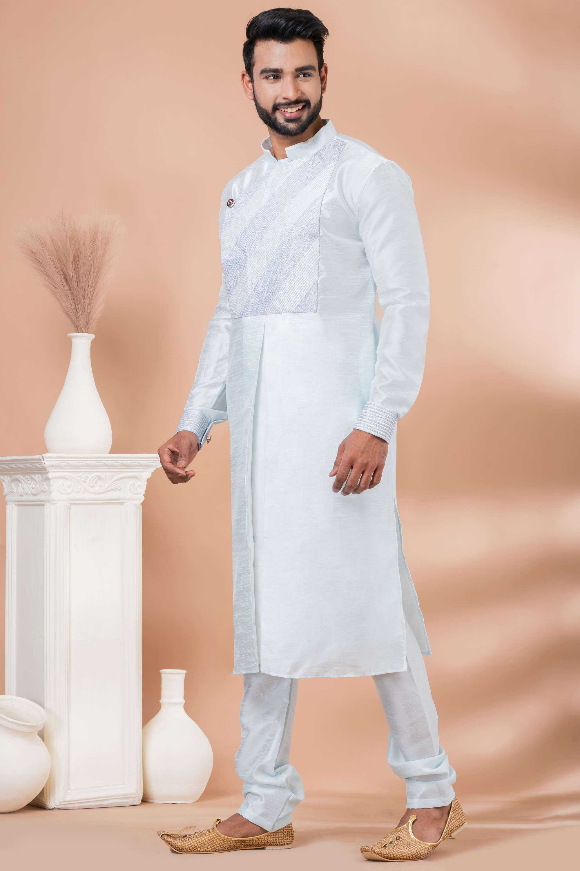 Ynf Banarasi Jacquard RIN223 3374C Mens Wear Wholesale Mens Kurtas Mens Kurta Pyjama Men Wedding kurta Manufacturer
