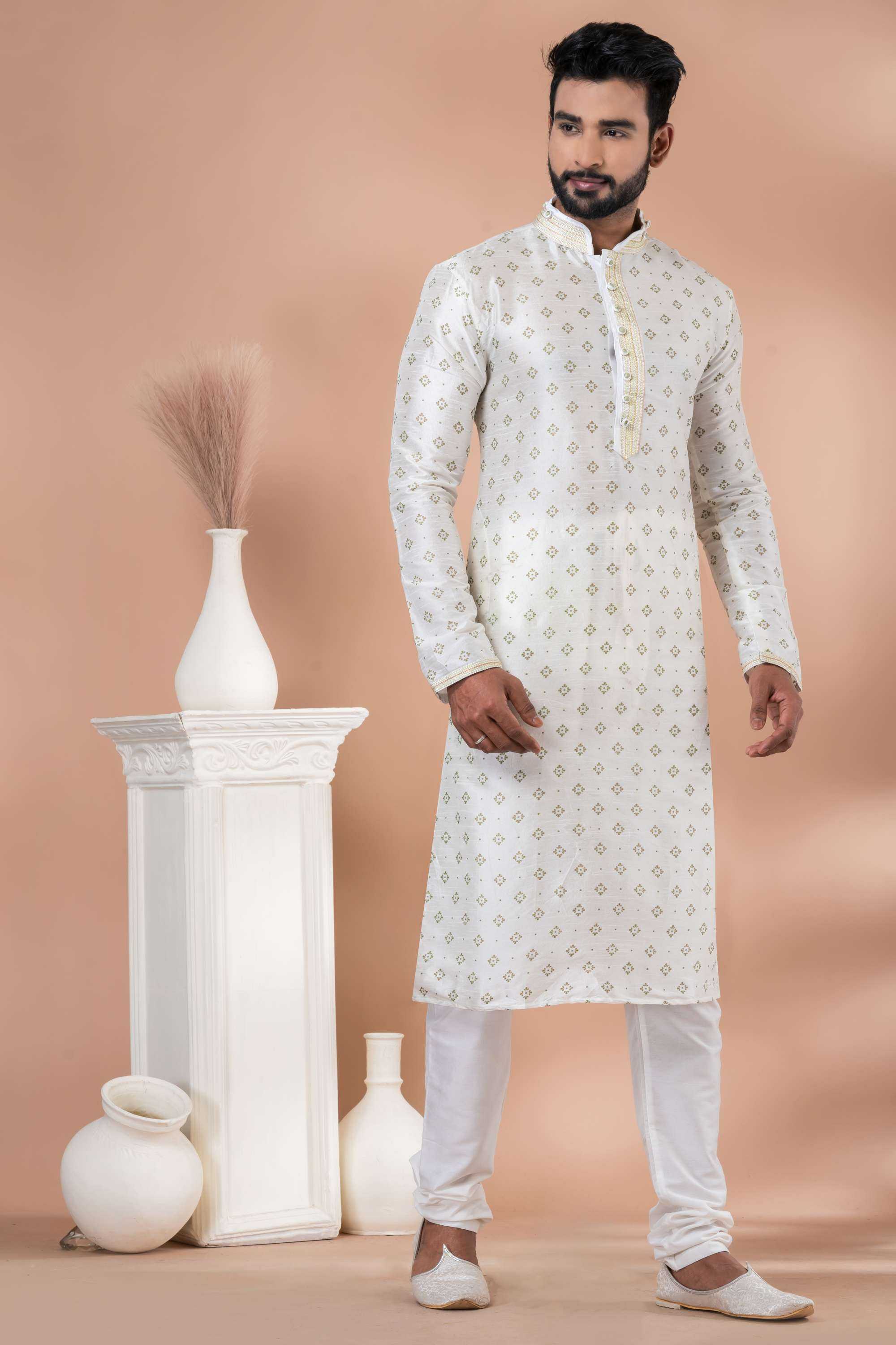 Ynf Banarasi Jacquard RIN223 3378B Mens Wear Wholesale Mens Kurtas Mens Kurta Pyjama Men Wedding kurta Manufacturer