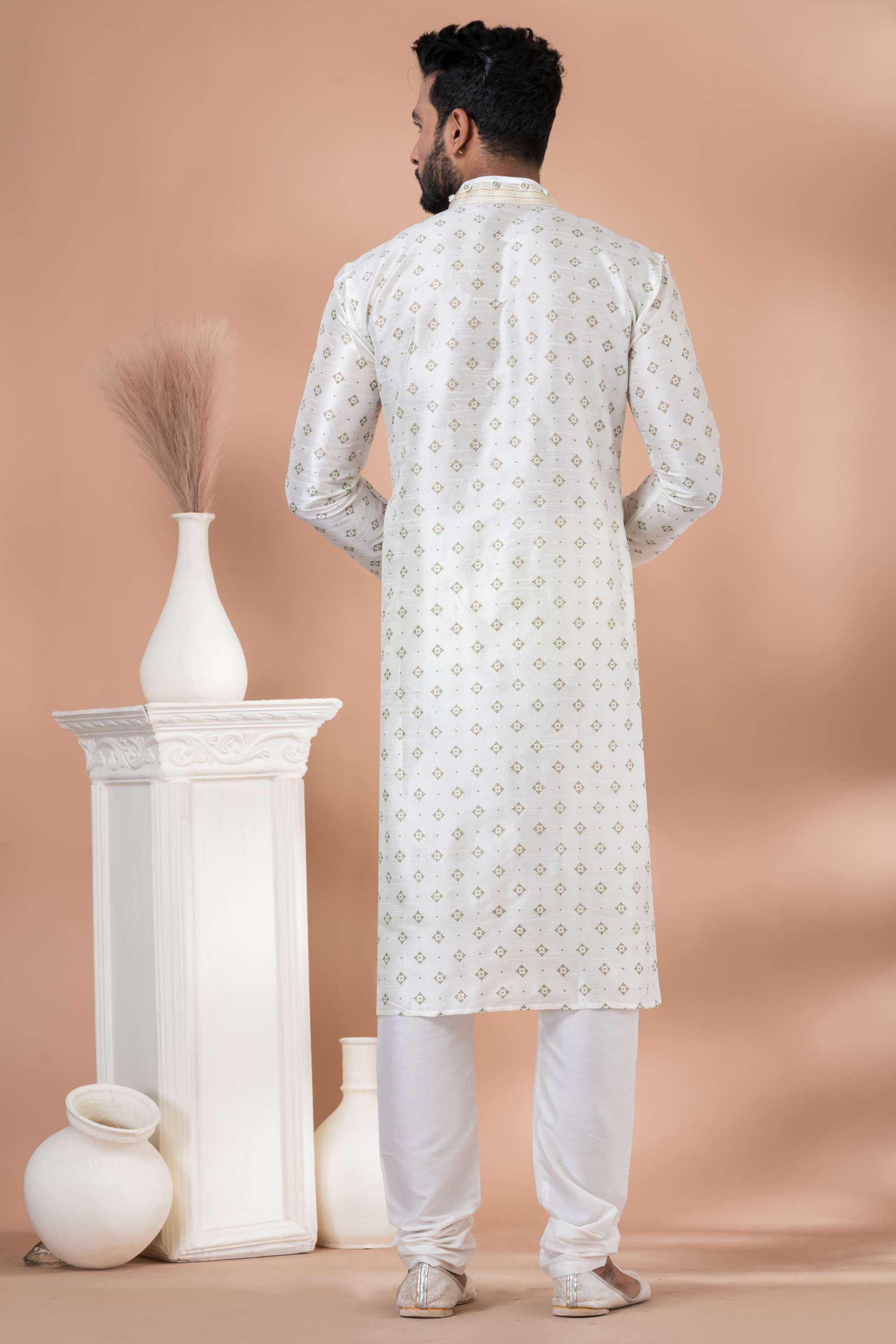 Ynf Banarasi Jacquard RIN223 3378B Mens Wear Wholesale Mens Kurtas Mens Kurta Pyjama Men Wedding kurta Manufacturer