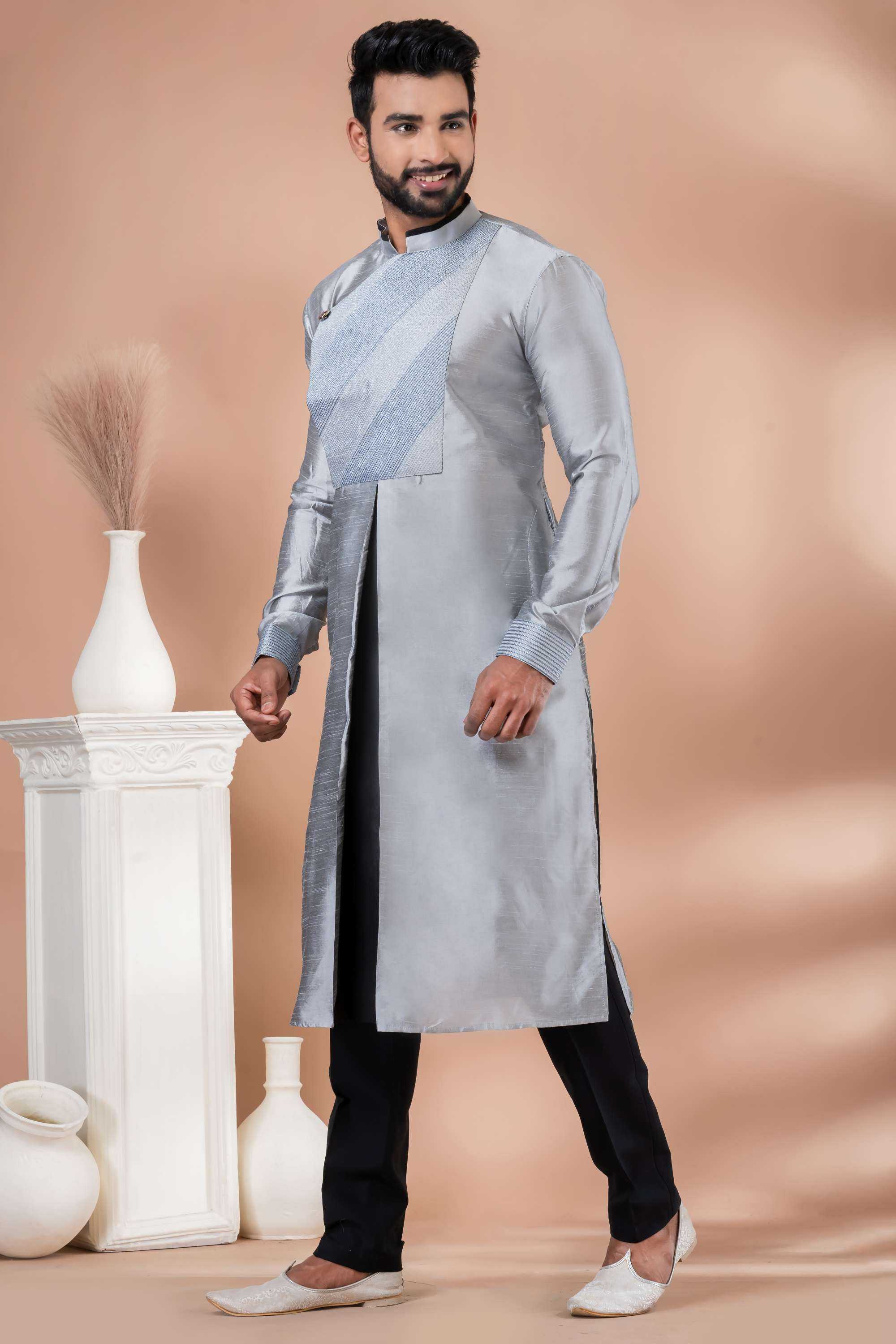 Ynf Banarasi Jacquard RIN223 3382C Mens Wear Wholesale Mens Kurtas Mens Kurta Pyjama Men Wedding kurta Manufacturer