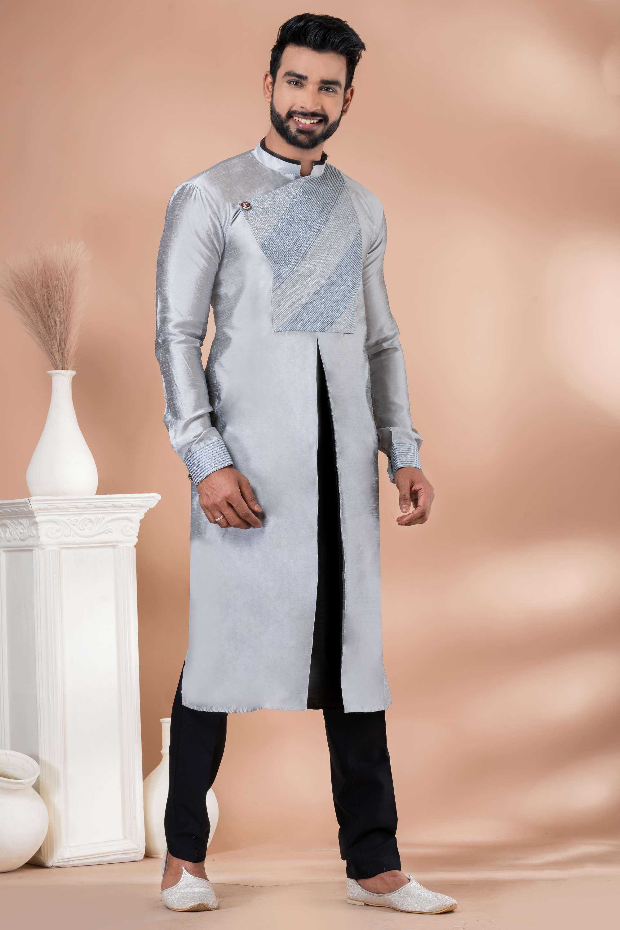 Ynf Banarasi Jacquard RIN223 3382C Mens Wear Wholesale Mens Kurtas Mens Kurta Pyjama Men Wedding kurta Manufacturer