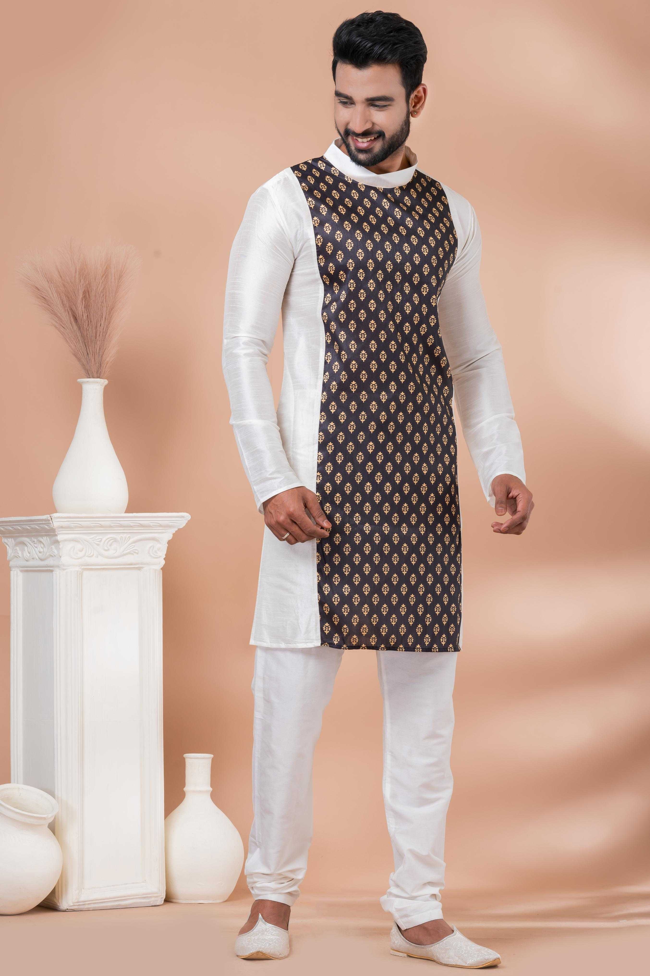 Ynf Banarasi Jacquard RIN223 3387A Mens Wear Festive Collections Wholesale Mens Kurtas Mens Kurta Pyjama Onam Collections Manufacturer