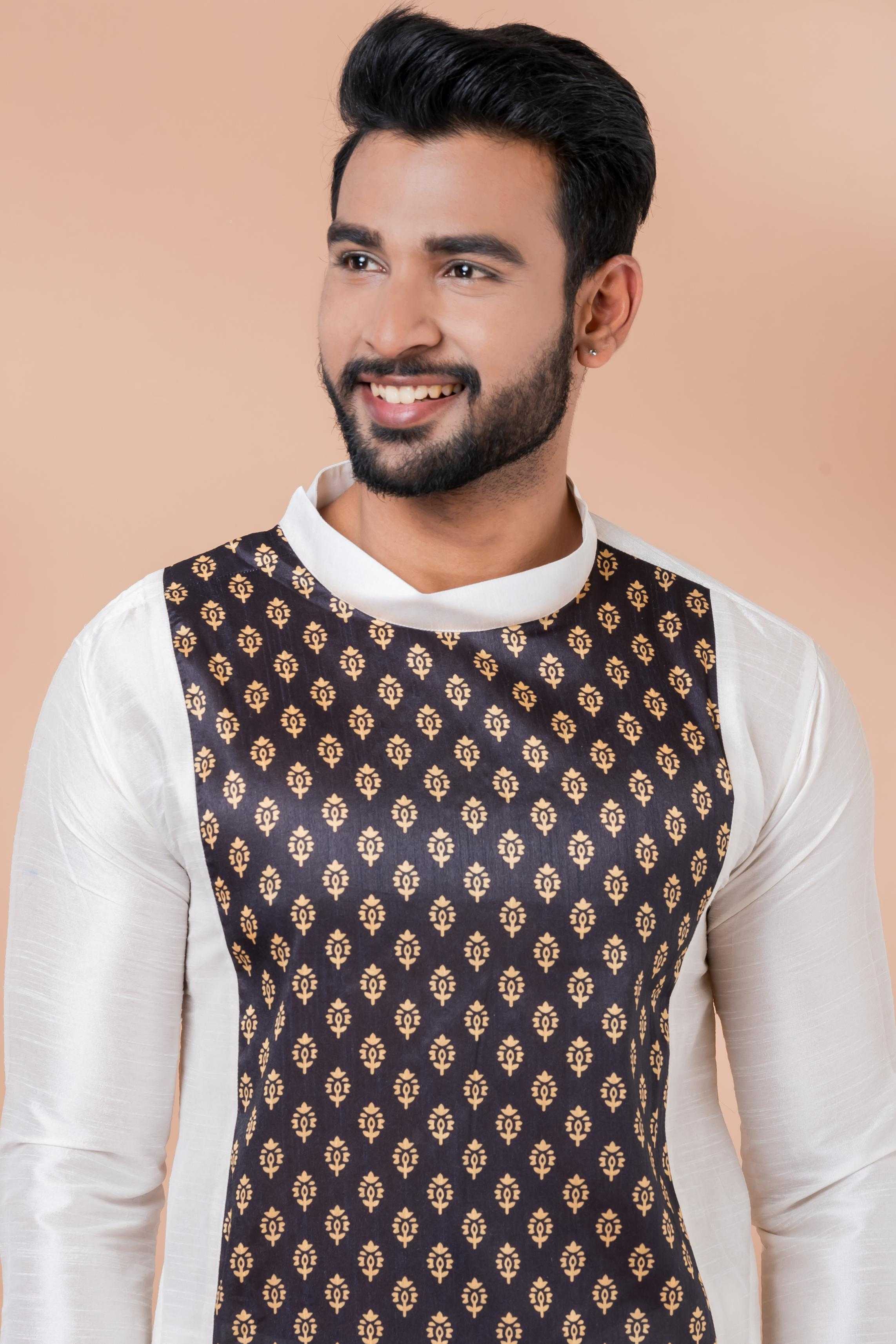 Ynf Banarasi Jacquard RIN223 3387B Mens Wear Festive Collections Wholesale Mens Kurtas Mens Kurta Pyjama Onam Collections Manufacturer
