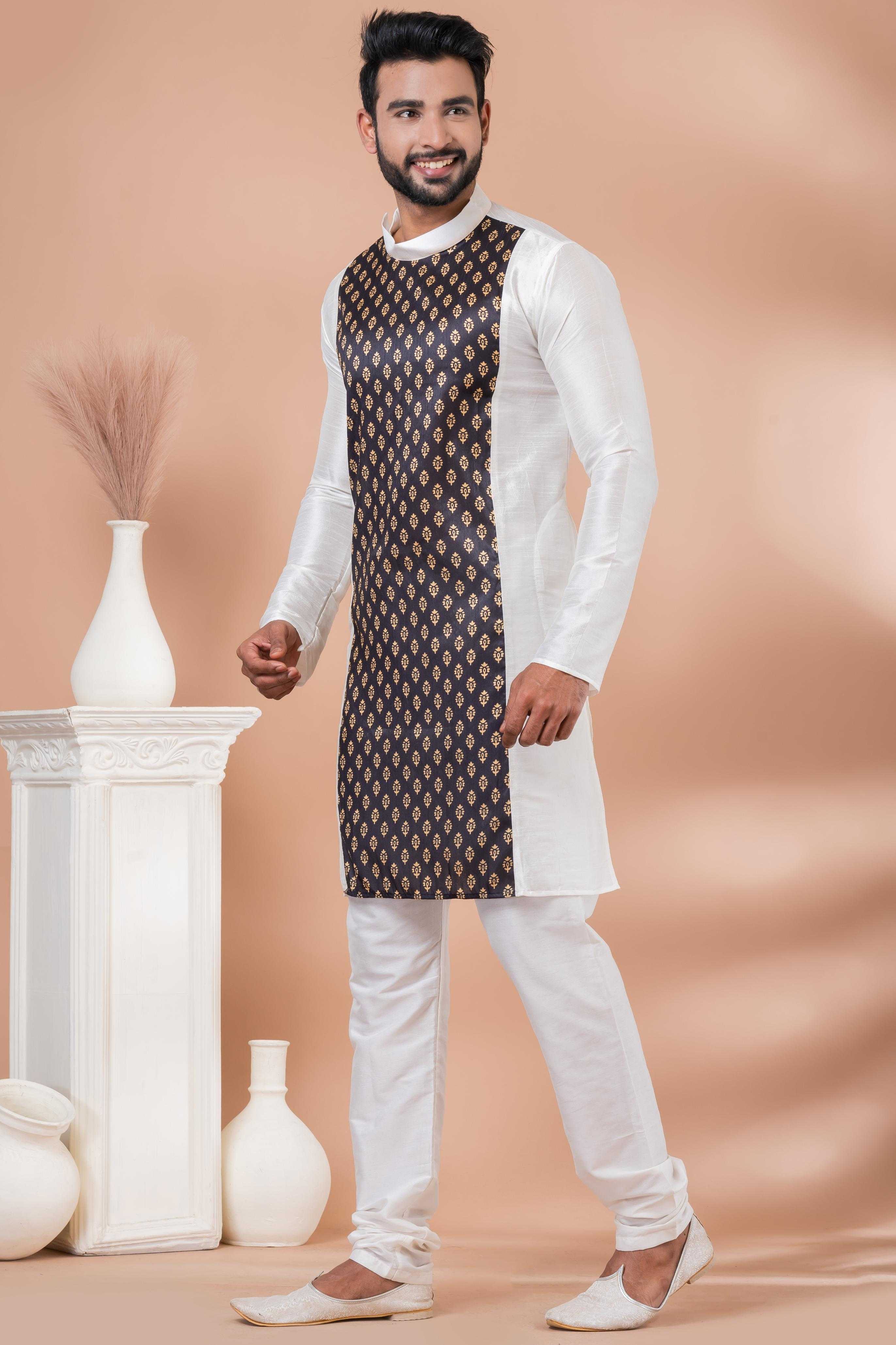 Ynf Banarasi Jacquard RIN223 3387C Mens Wear Festive Collections Wholesale Mens Kurtas Mens Kurta Pyjama Onam Collections Manufacturer