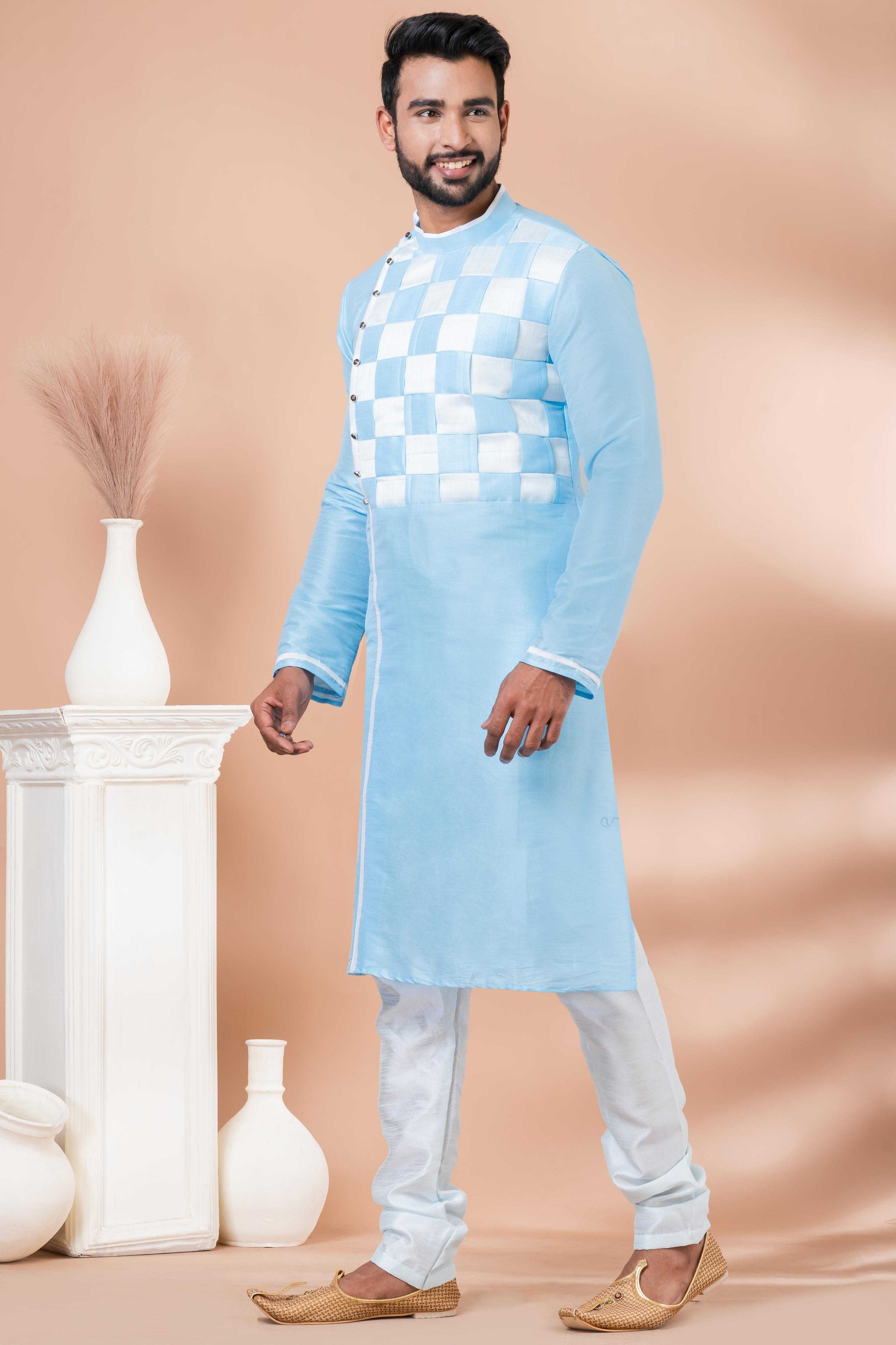 Ynf Banarasi Jacquard RIN223 3390B Mens Wear Wholesale Mens Kurtas Mens Kurta Pyjama Men Wedding kurta Manufacturer