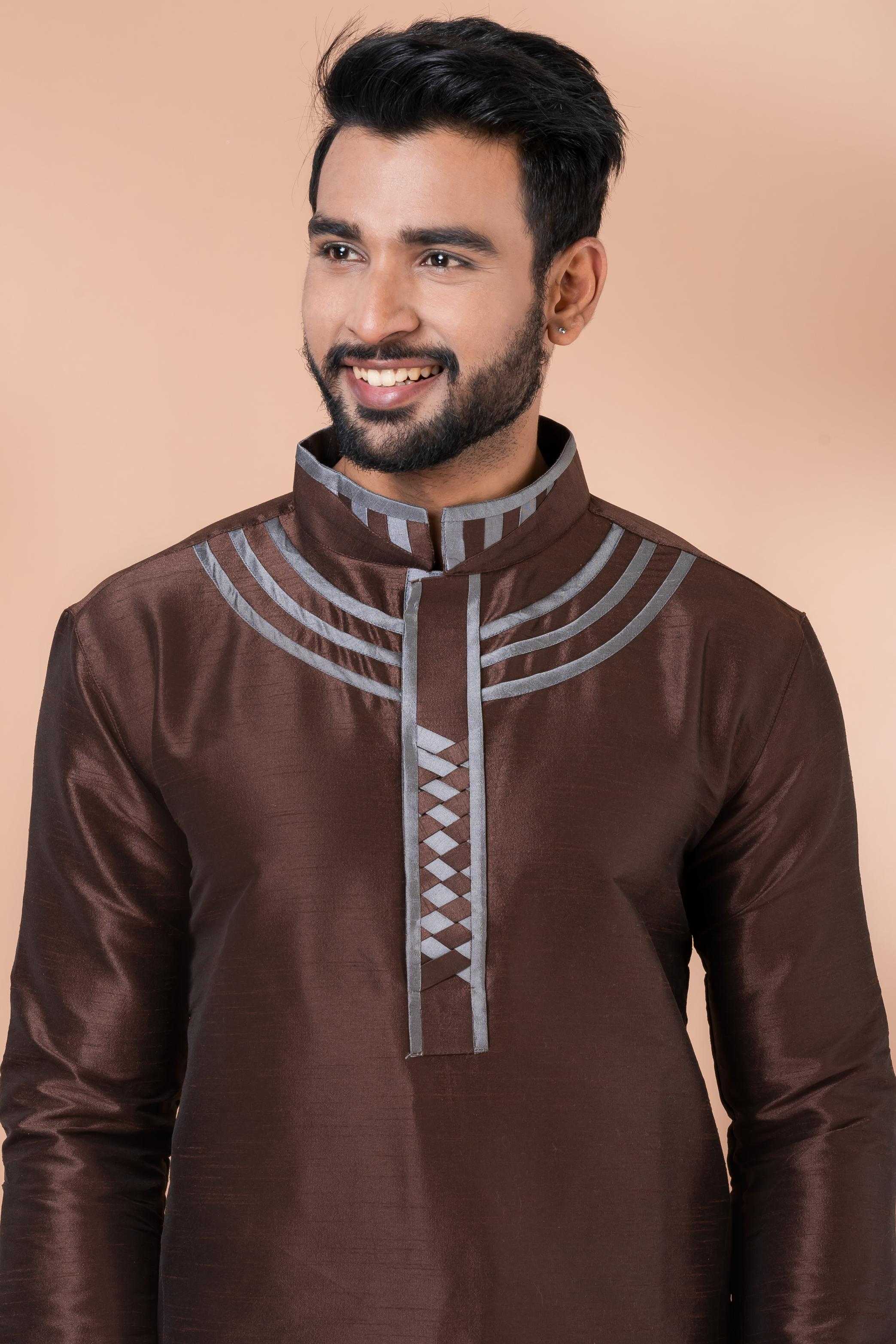 Ynf Banarasi Jacquard RIN223 3393C Mens Wear Wholesale Mens Kurtas Mens Kurta Pyjama Men Wedding kurta Manufacturer