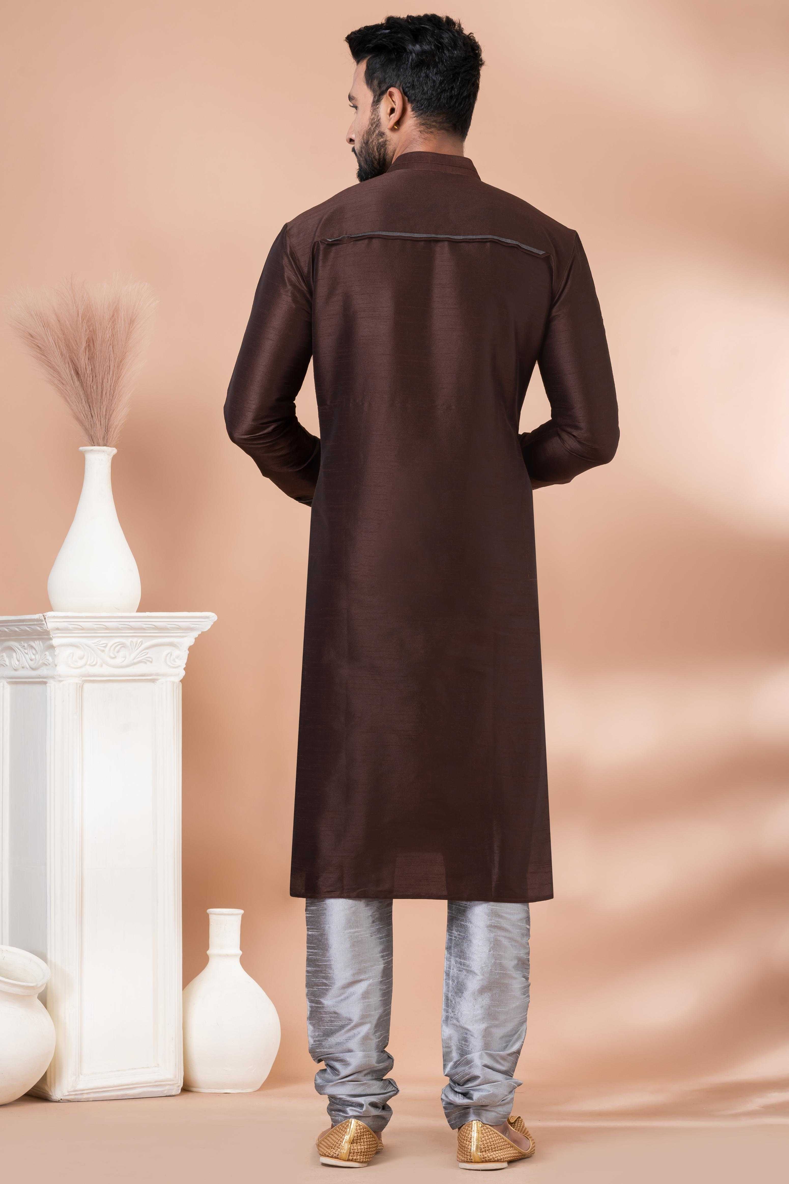 Ynf Banarasi Jacquard RIN223 3394C Mens Wear Wholesale Mens Kurtas Mens Kurta Pyjama Men Wedding kurta Manufacturer