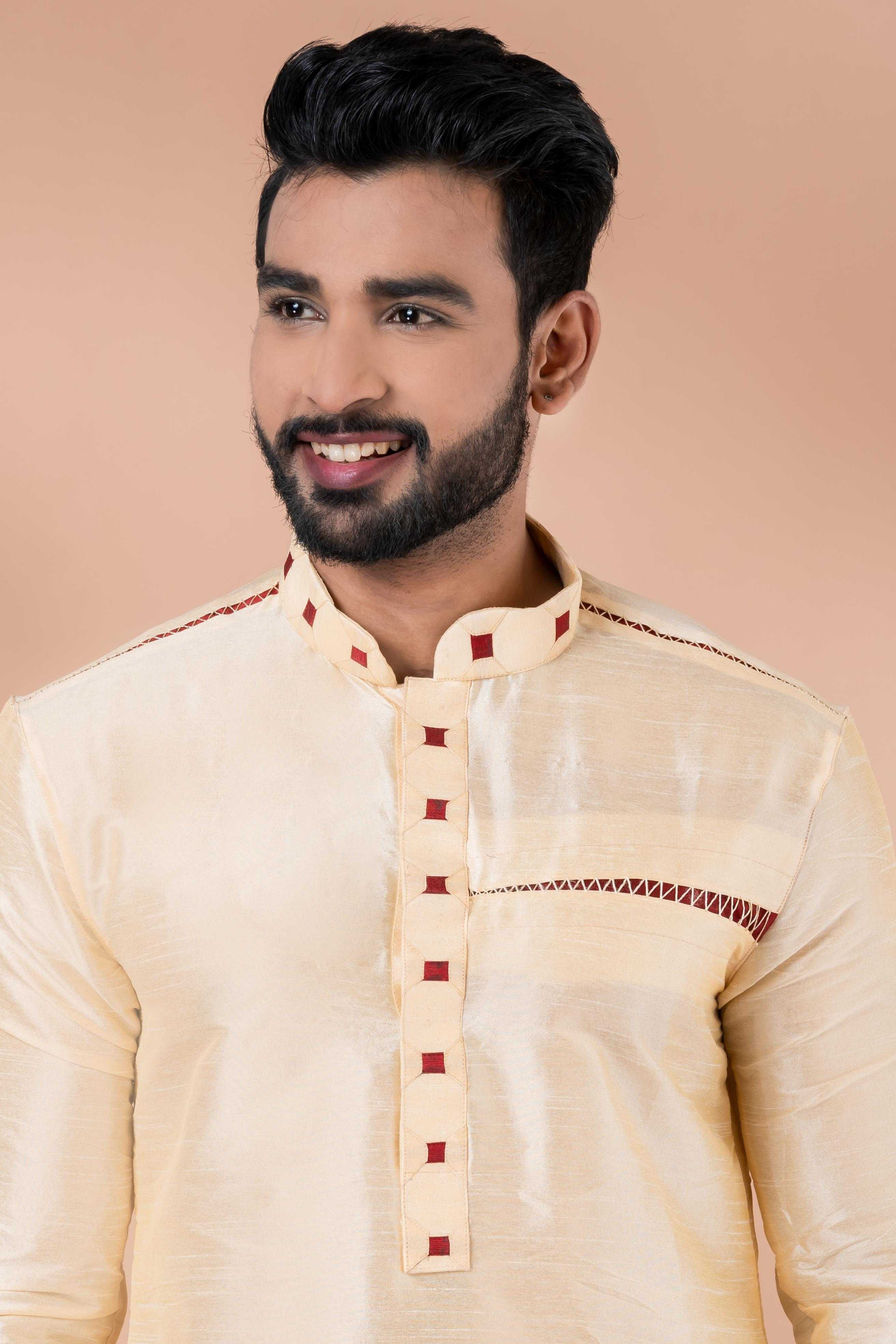 Ynf Banarasi Jacquard RIN223 3395C Mens Wear Festive Collections Wholesale Mens Kurtas Mens Kurta Pyjama Onam Collections Manufacturer