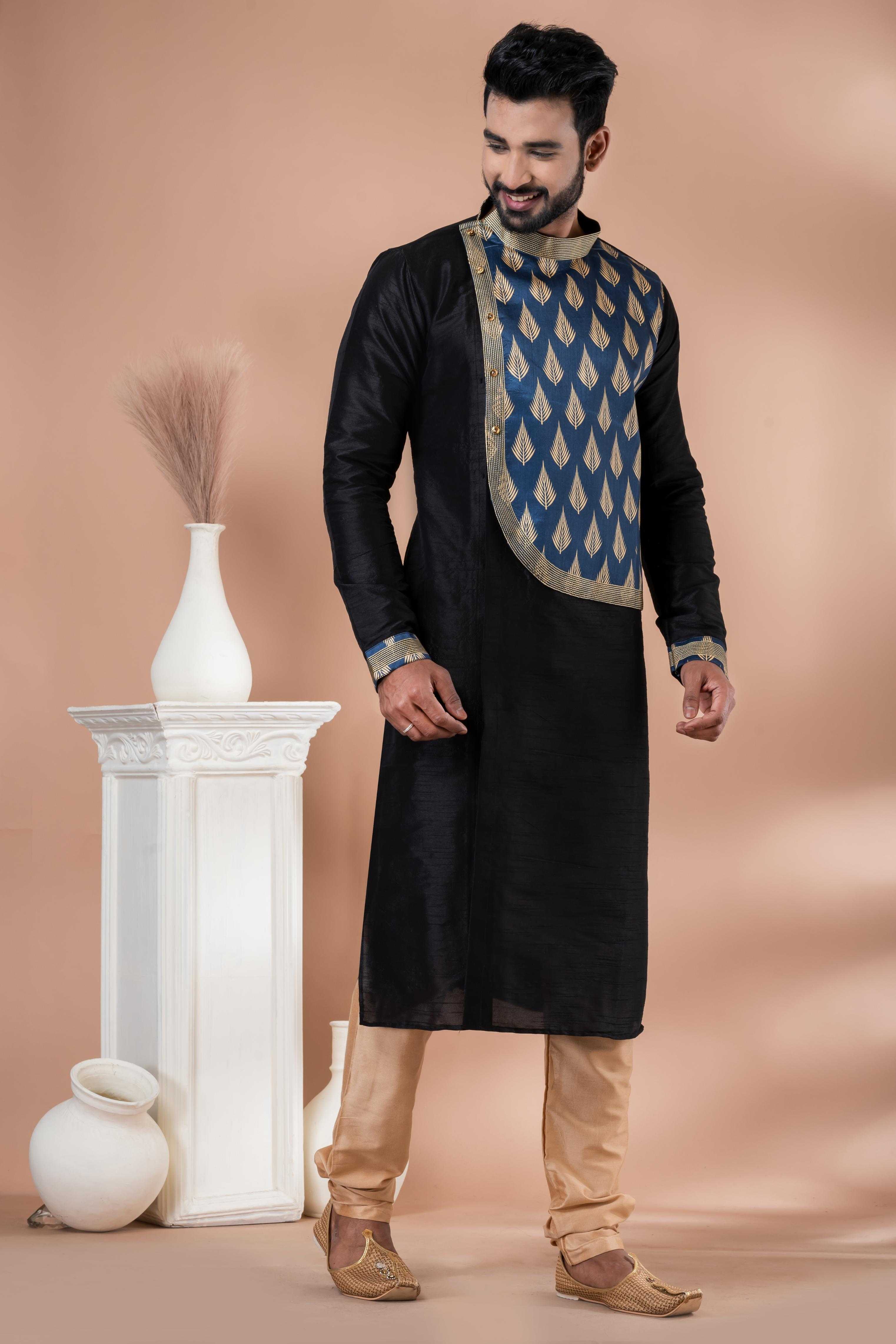 Ynf Banarasi Jacquard RIN223 3396A Mens Wear Wholesale Mens Kurtas Mens Kurta Pyjama Men Wedding kurta Manufacturer