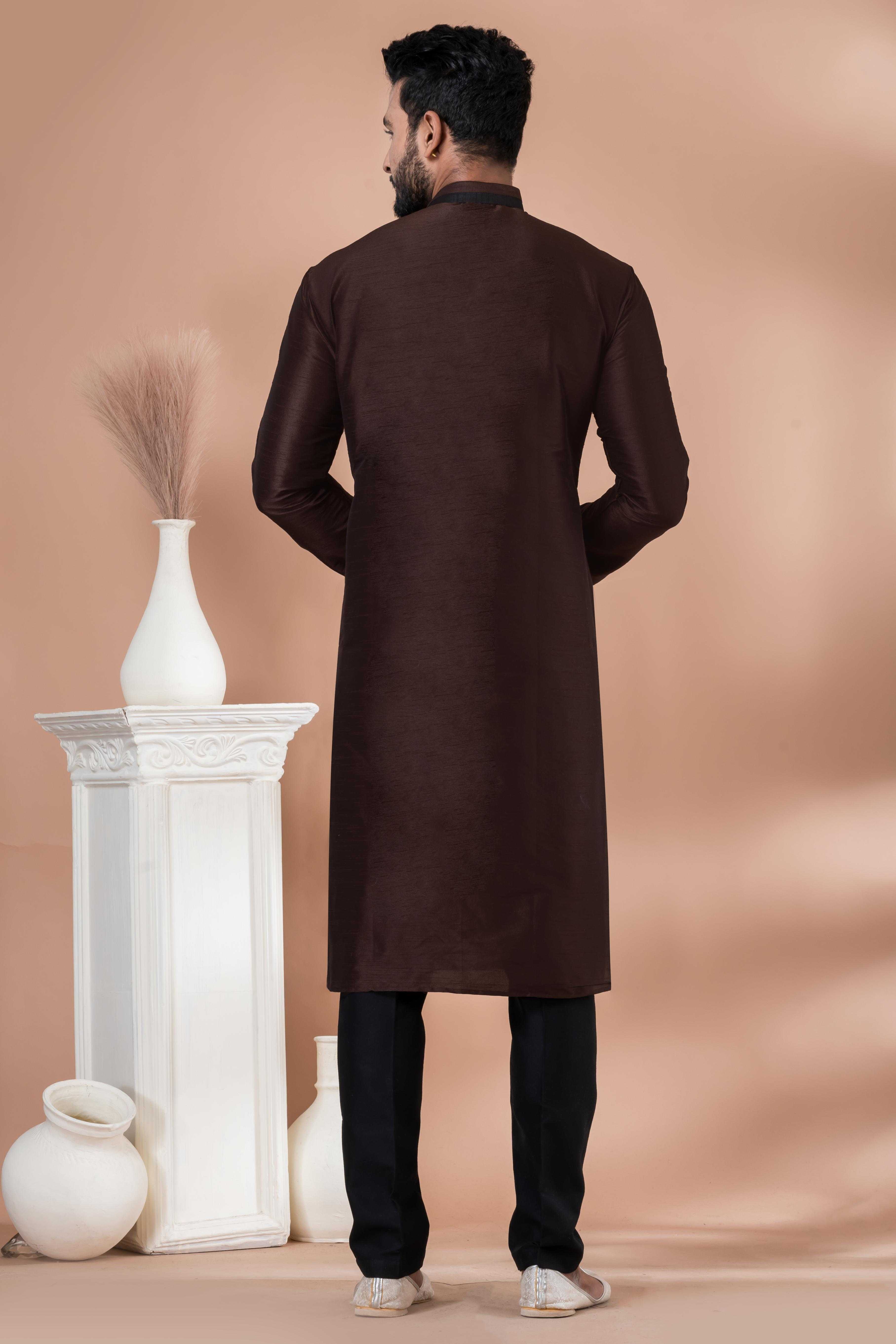 Ynf Banarasi Jacquard RIN223 3397A Mens Wear Wholesale Mens Kurtas Mens Kurta Pyjama Men Wedding kurta Manufacturer