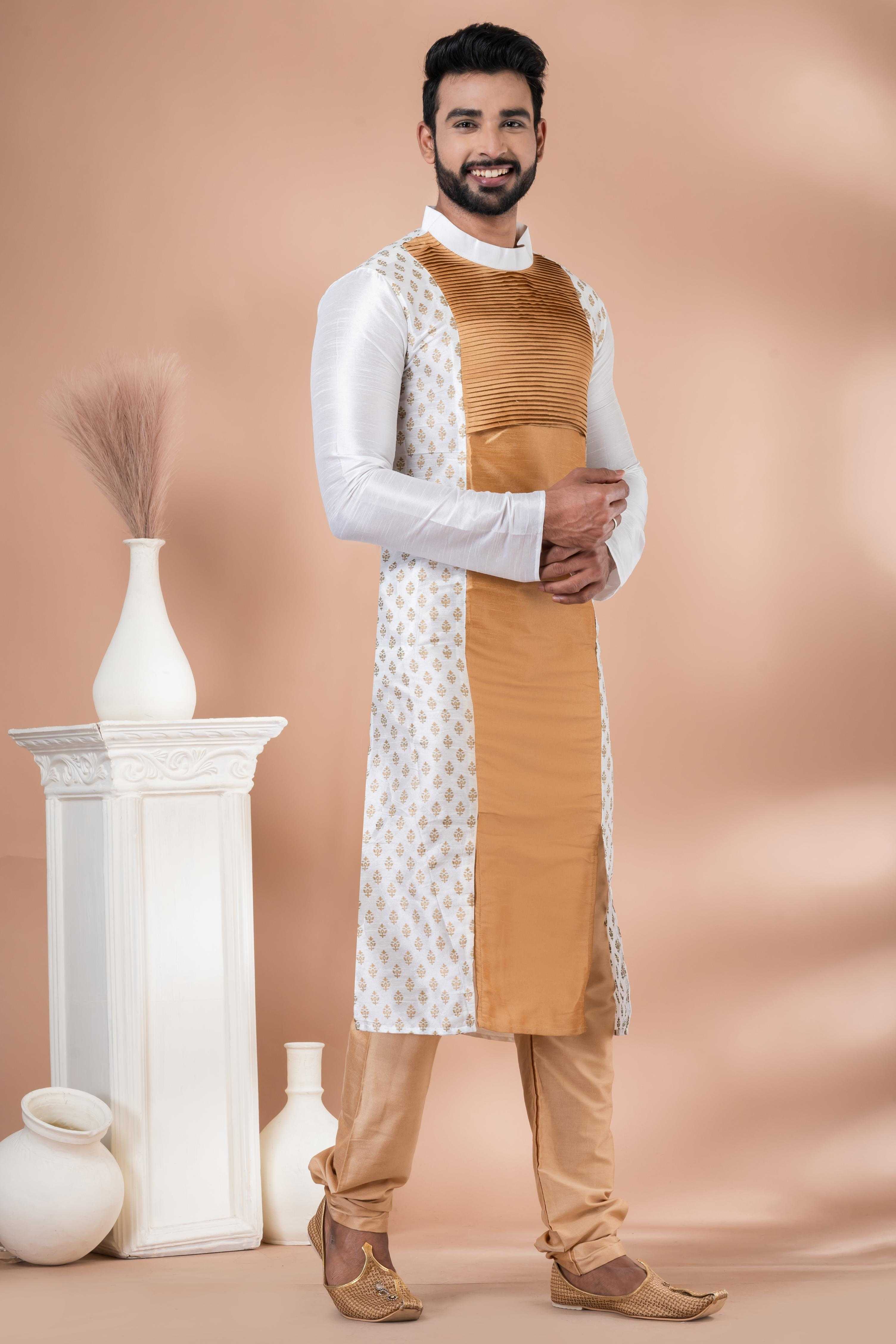 Ynf Banarasi Jacquard RIN223 3398C Mens Wear Festive Collections Wholesale Mens Kurtas Mens Kurta Pyjama Onam Collections Manufacturer
