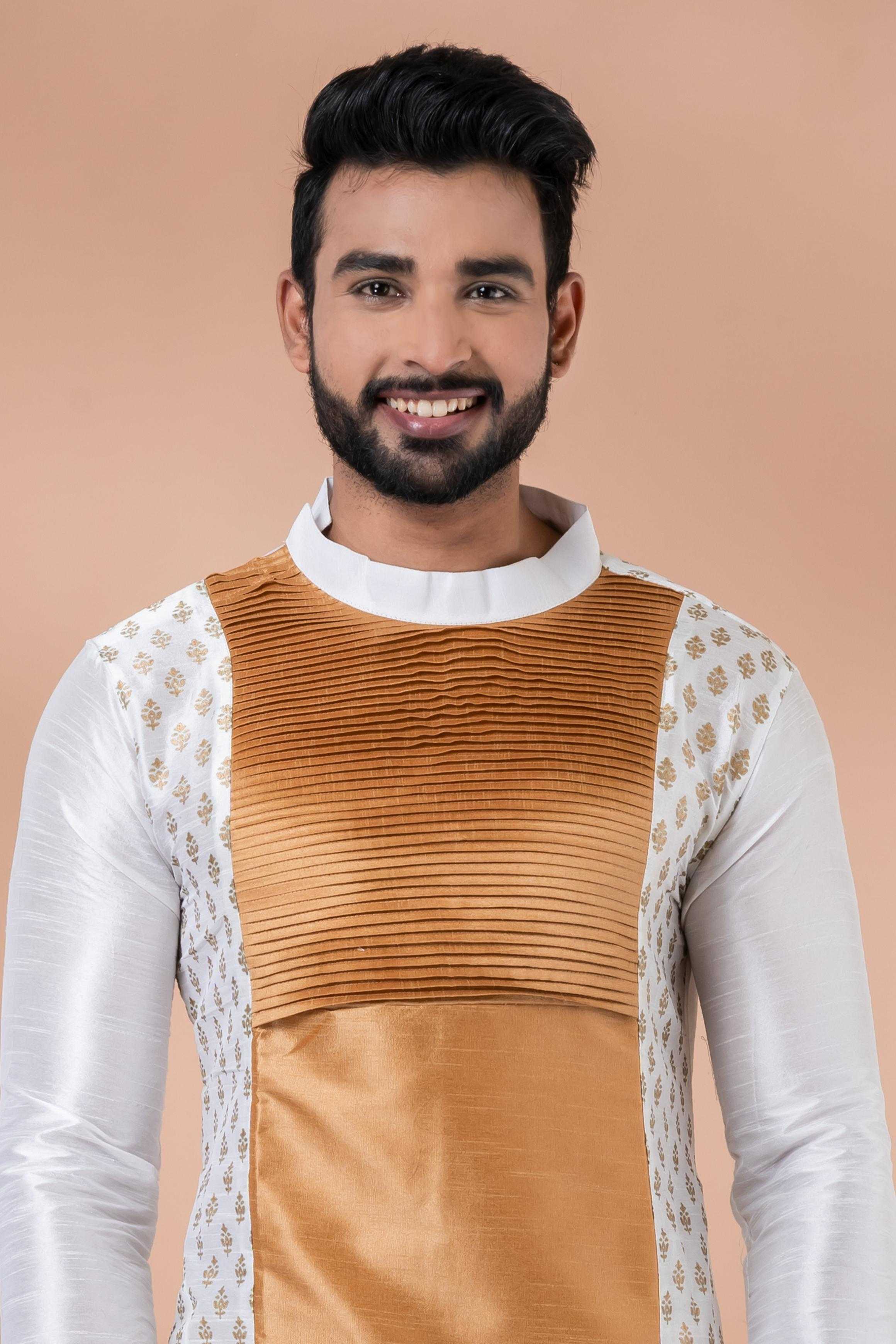 Ynf Banarasi Jacquard RIN223 3398C Mens Wear Festive Collections Wholesale Mens Kurtas Mens Kurta Pyjama Onam Collections Manufacturer