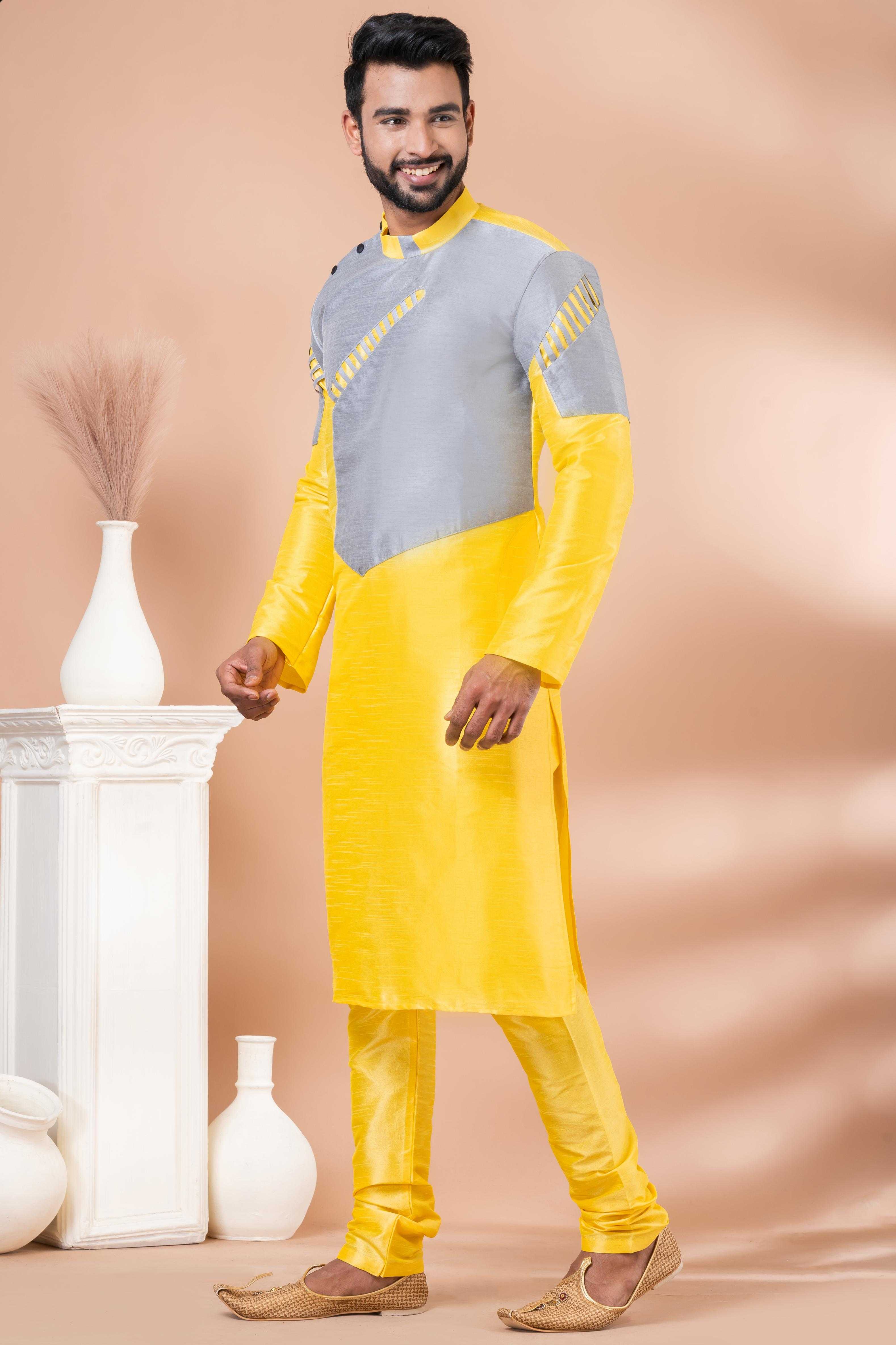Ynf Banarasi Jacquard RIN223 3407A Mens Wear Wholesale Mens Kurtas Mens Kurta Pyjama Men Wedding kurta Manufacturer