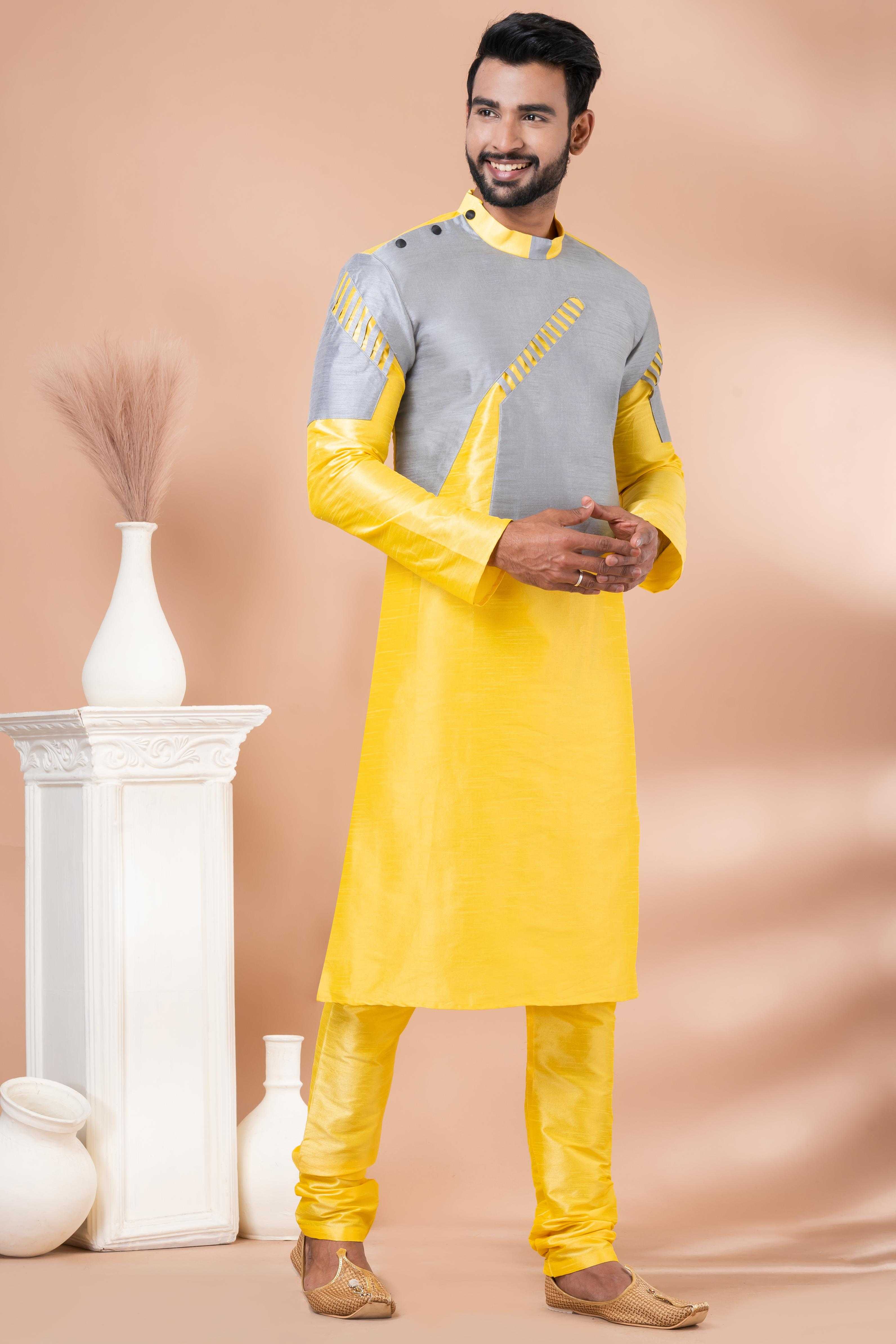 Ynf Banarasi Jacquard RIN223 3407A Mens Wear Wholesale Mens Kurtas Mens Kurta Pyjama Men Wedding kurta Manufacturer