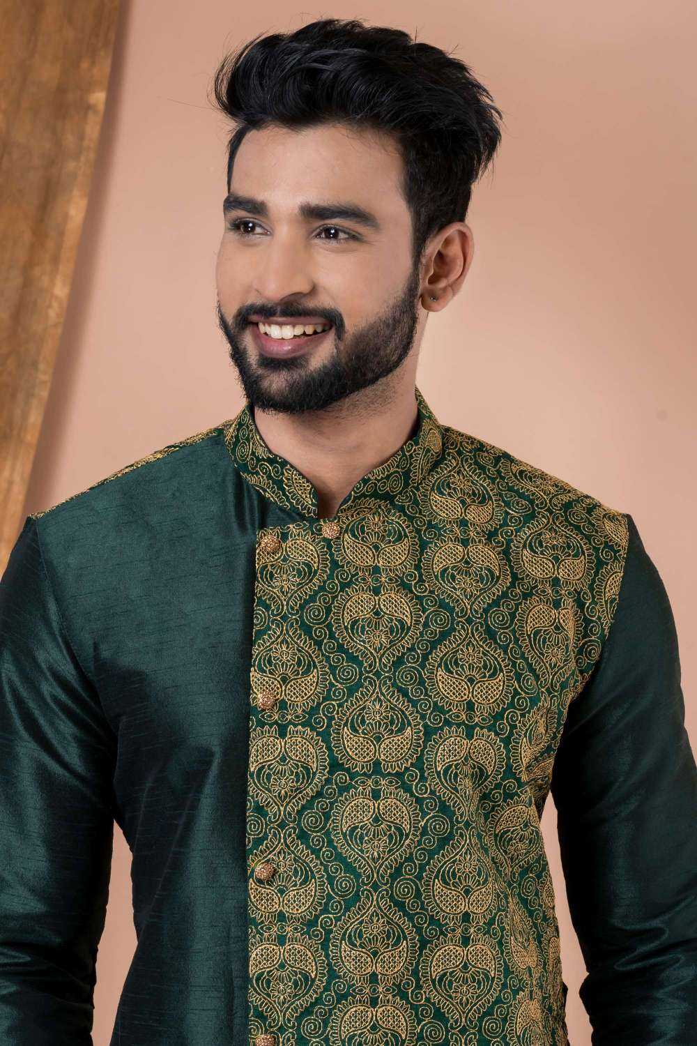 Ynf Banarasi Jacquard RIN223 3426A Mens Wear Wholesale Mens Kurtas Mens Kurta Pyjama Men Wedding kurta Manufacturer