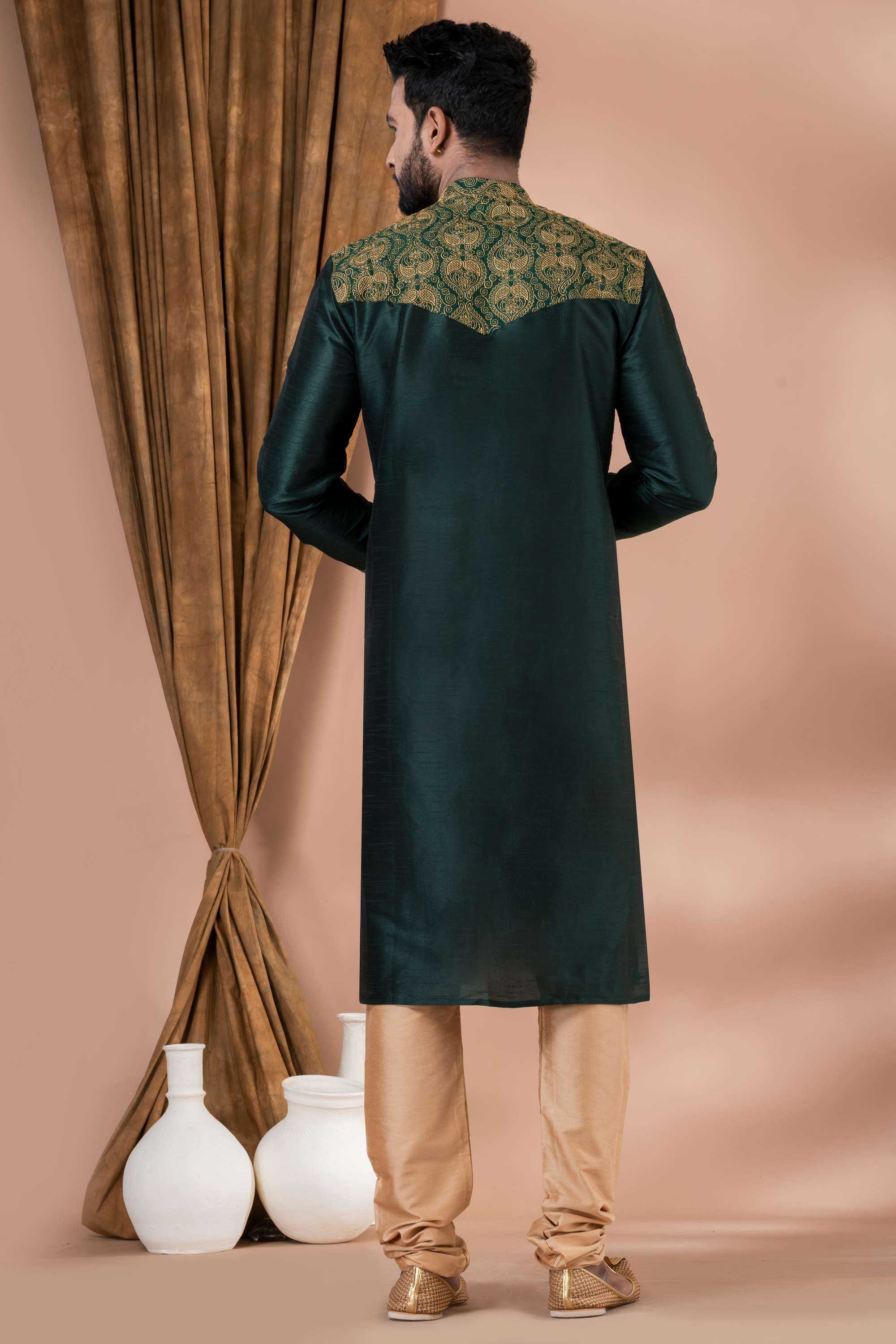 Ynf Banarasi Jacquard RIN223 3426A Mens Wear Wholesale Mens Kurtas Mens Kurta Pyjama Men Wedding kurta Manufacturer