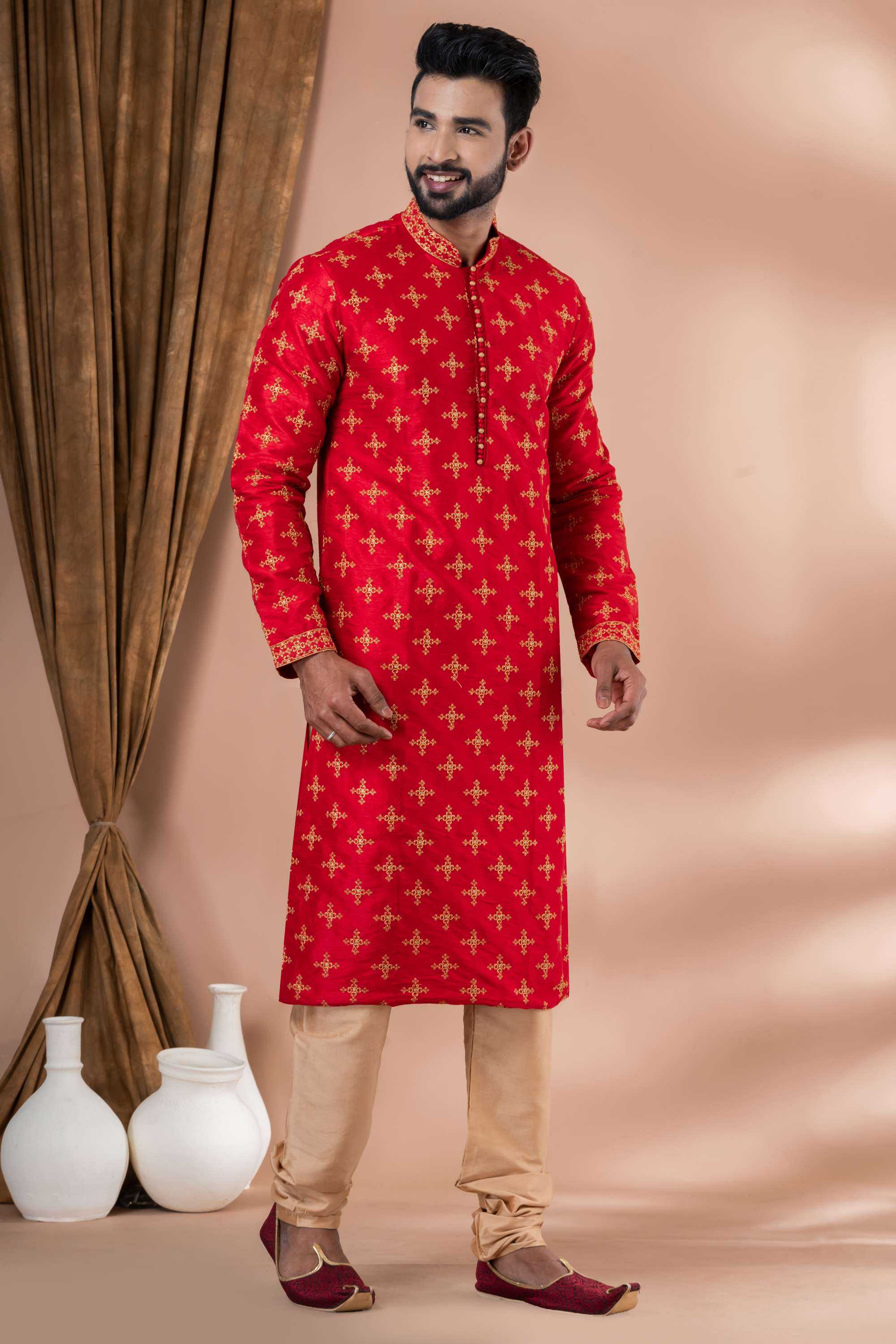 Ynf Banarasi Jacquard RIN223 3428B Mens Wear Wholesale Mens Kurtas Mens Kurta Pyjama Men Wedding kurta Manufacturer