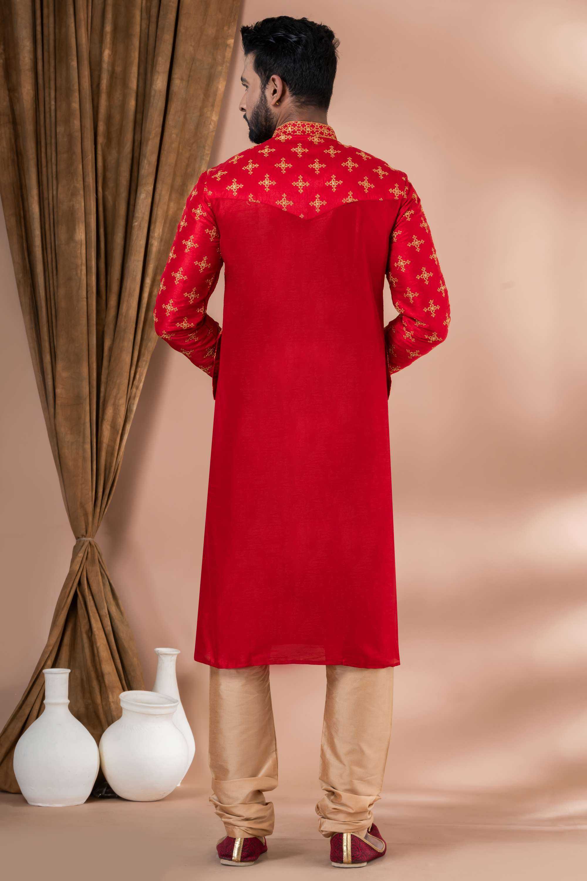 Ynf Banarasi Jacquard RIN223 3428B Mens Wear Wholesale Mens Kurtas Mens Kurta Pyjama Men Wedding kurta Manufacturer