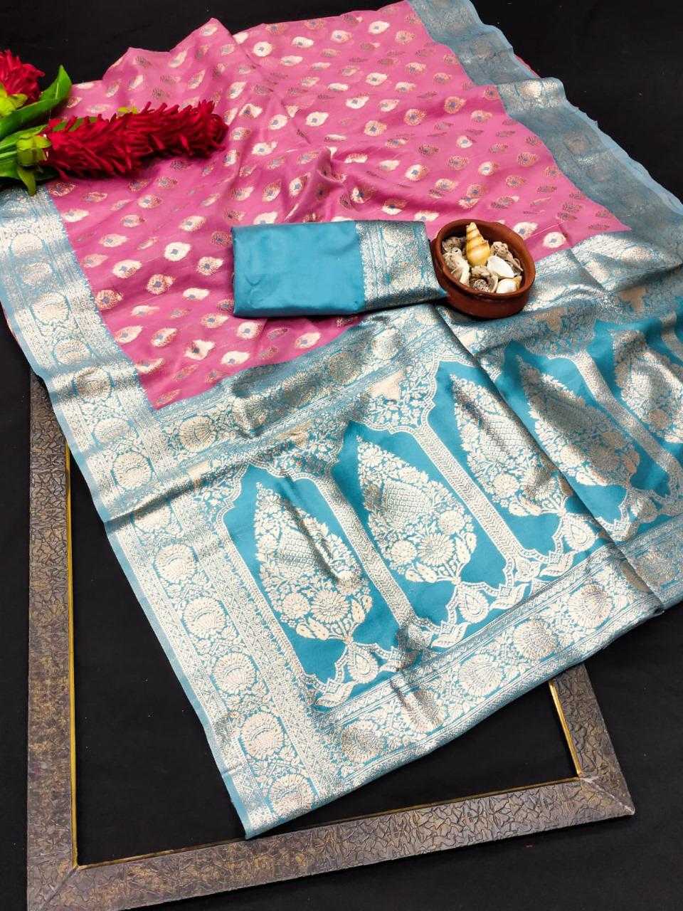 Ynf Banarasi Soft Silk RIN113 DW-LENEN BUTTI Silk Sarees Wedding Collections Festive Collections Wholesale Banarasi Silk Sarees Soft Silk Sarees Silk Sarees For Weddings Manufacturer
