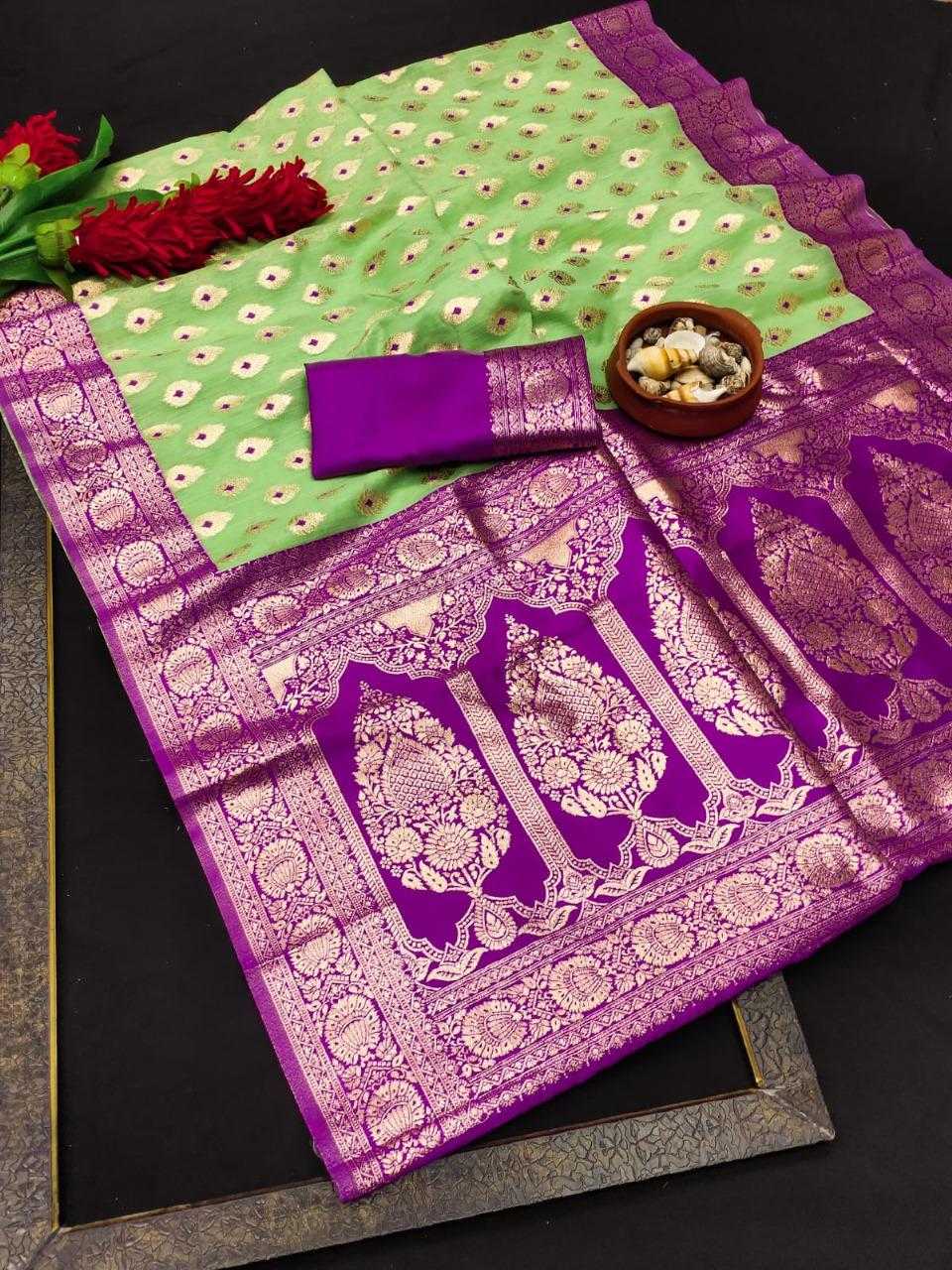 Ynf Banarasi Soft Silk RIN113 DW-LENEN BUTTI Silk Sarees Wedding Collections Festive Collections Wholesale Banarasi Silk Sarees Soft Silk Sarees Silk Sarees For Weddings Manufacturer