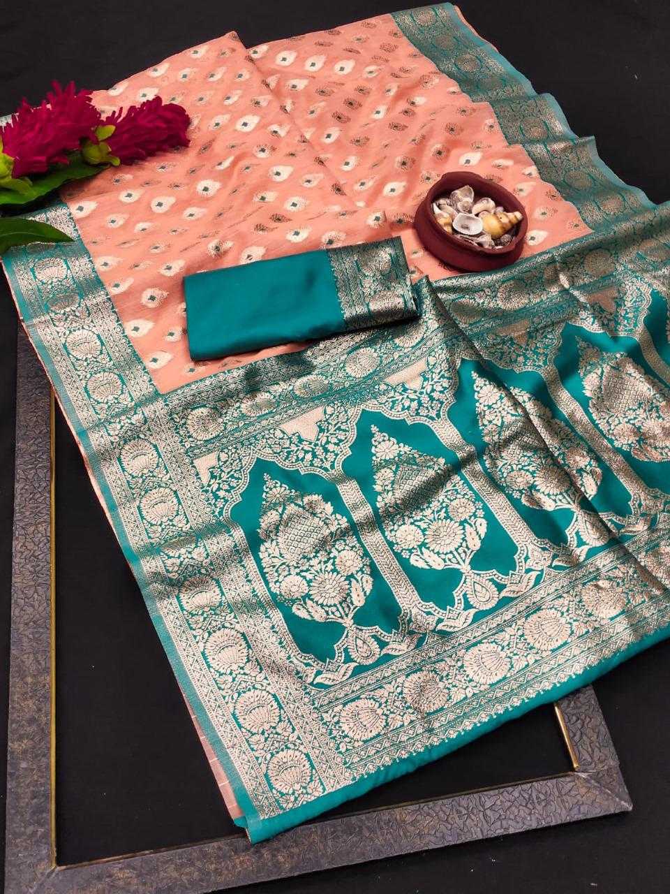 Ynf Banarasi Soft Silk RIN113 DW-LENEN BUTTI Silk Sarees Wedding Collections Festive Collections Wholesale Banarasi Silk Sarees Soft Silk Sarees Silk Sarees For Weddings Manufacturer