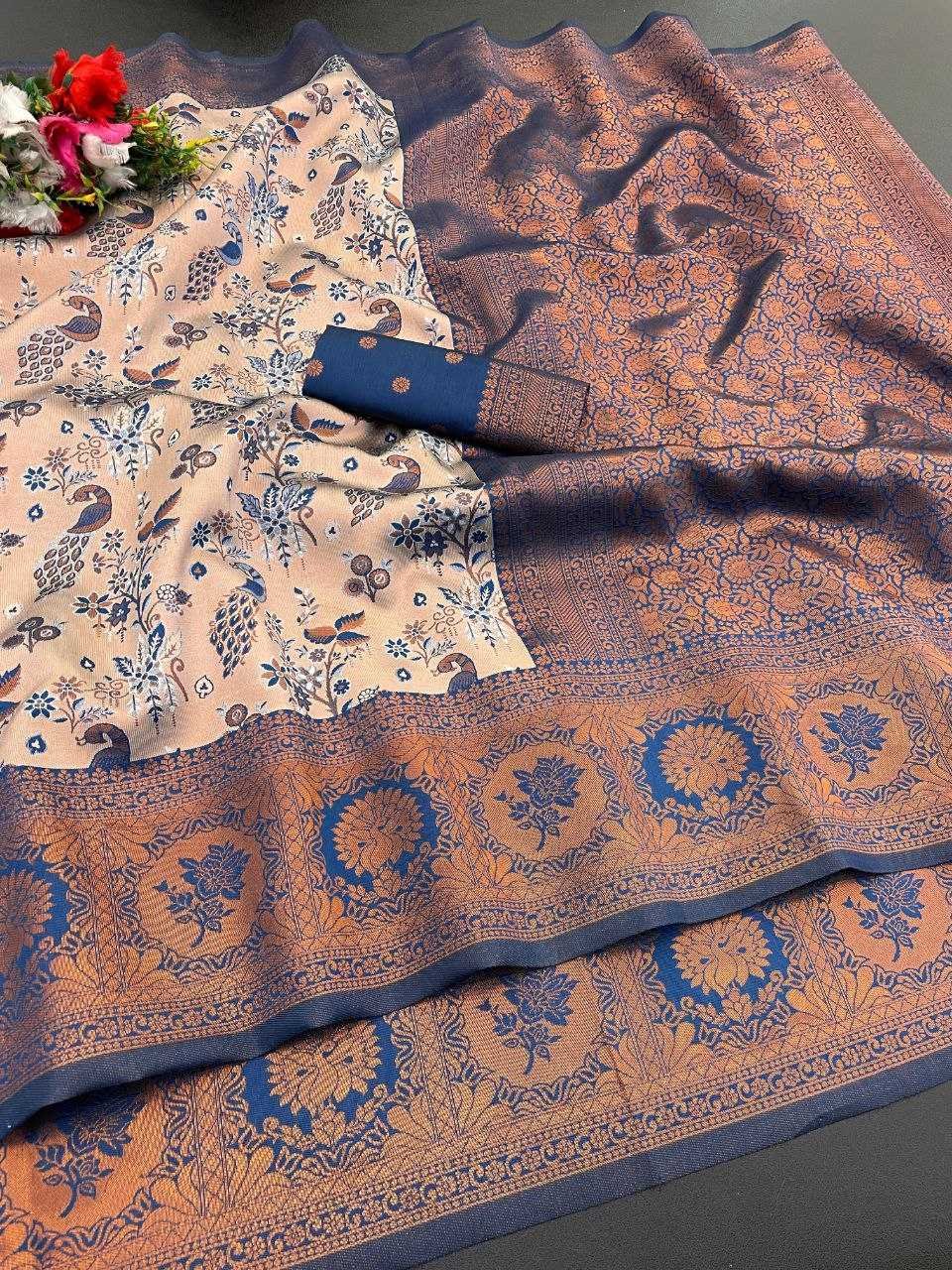 Ynf Banarasi Soft Silk RIN231 Banarasi Mor Silk Sarees Wholesale Banarasi Silk Sarees With Zari Work Manufacturer