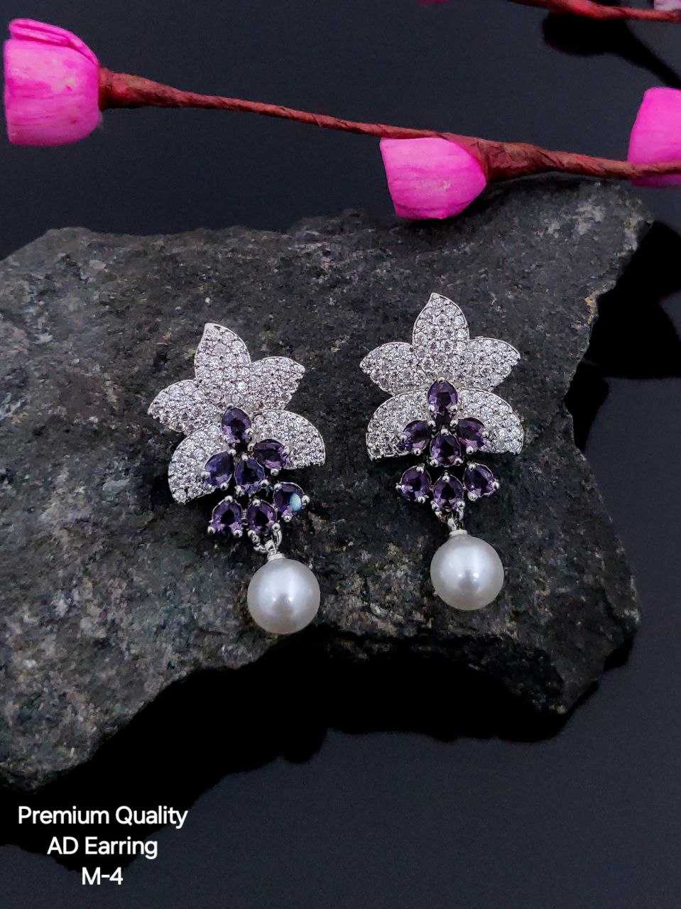 Ynf Brass KESH193 Womens Jewellery Wholesale Fancy Earrings AD Diamond Earring Artificial Earring Manufacturer