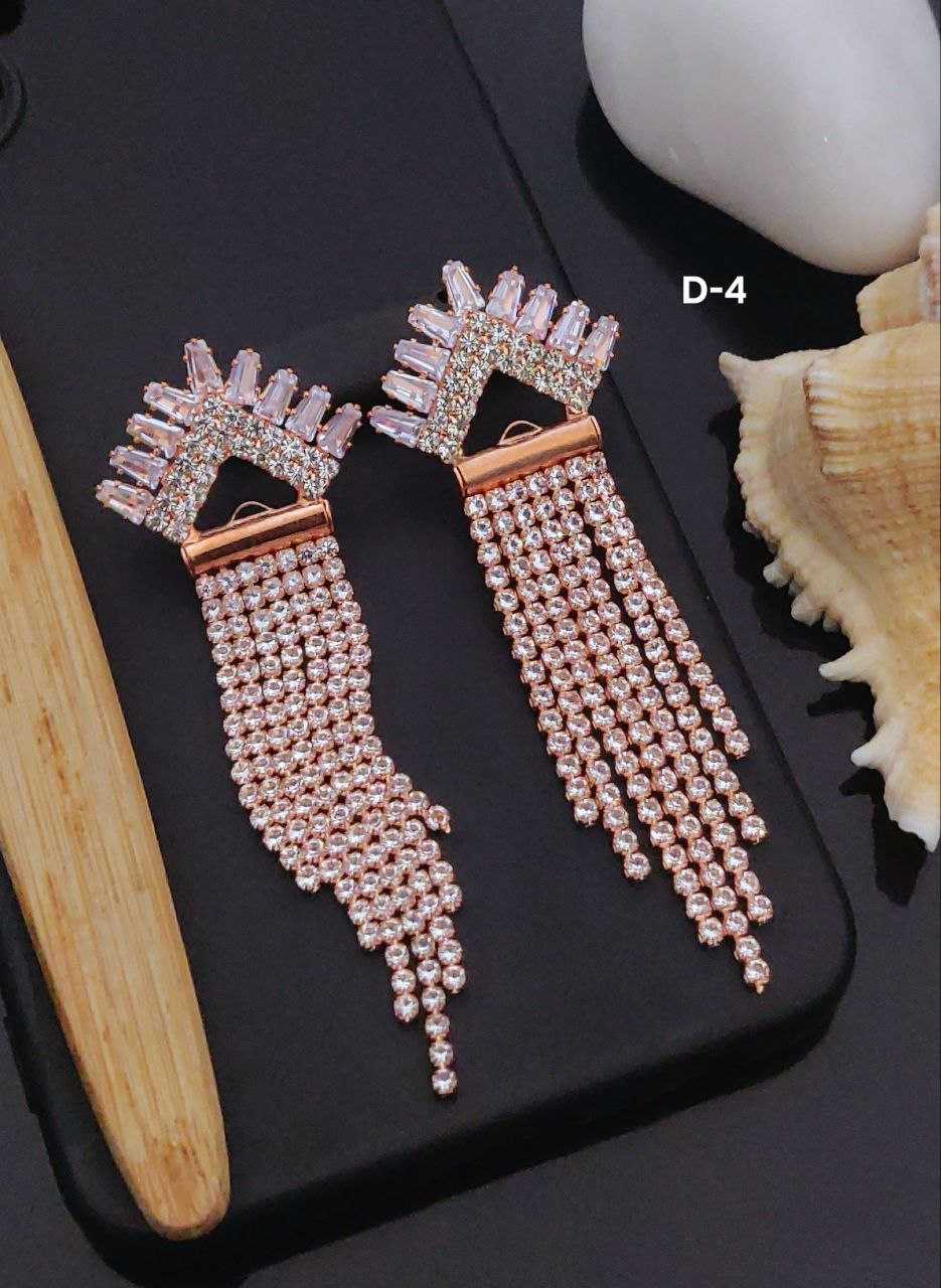 Ynf Brass KESH193 Womens Jewellery Wholesale Fancy Earrings AD Diamond Earring Long Earrings Manufacturer