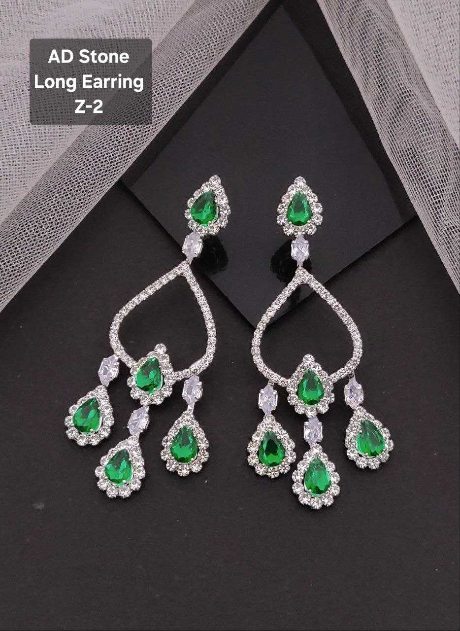 Ynf Brass KESH193 Womens Jewellery Wholesale Fancy Earrings AD Diamond Earring Long Earrings Manufacturer