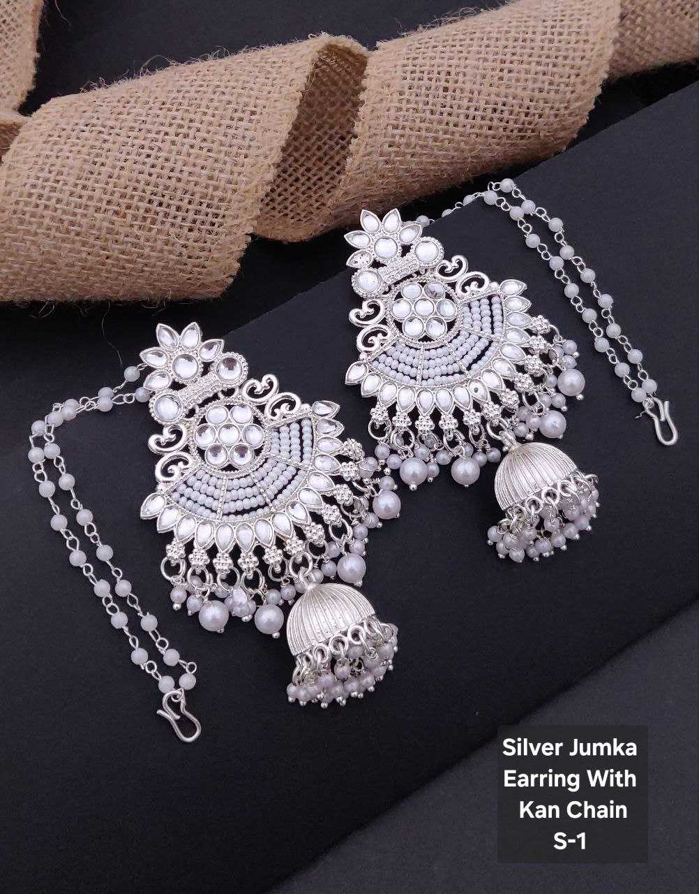 Ynf Brass KESH193 Womens Jewellery Wholesale Fancy Earrings Oxidized Earrings Long Earrings Hair Earrings Chain Manufacturer