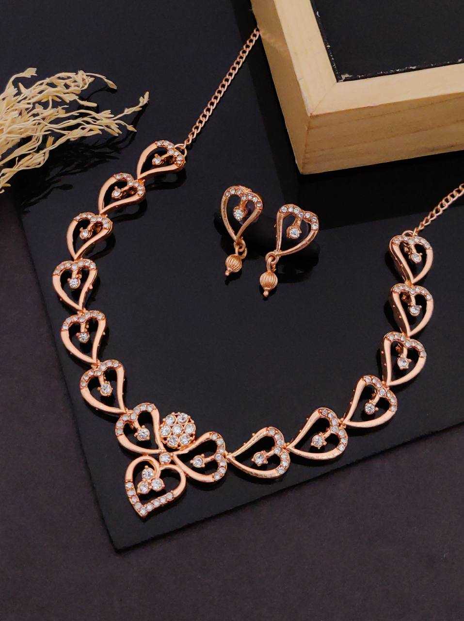 Ynf Brass KESH483 Womens Jewellery Wholesale AD Diamond Necklace Necklaces Set Antique Necklaces Set Manufacturer