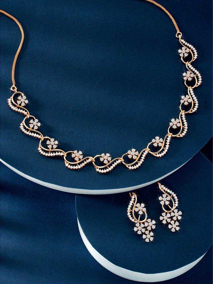 Ynf Brass KESH483 Womens Jewellery Wholesale AD Diamond Necklace Necklaces Set Fashion Necklace Manufacturer