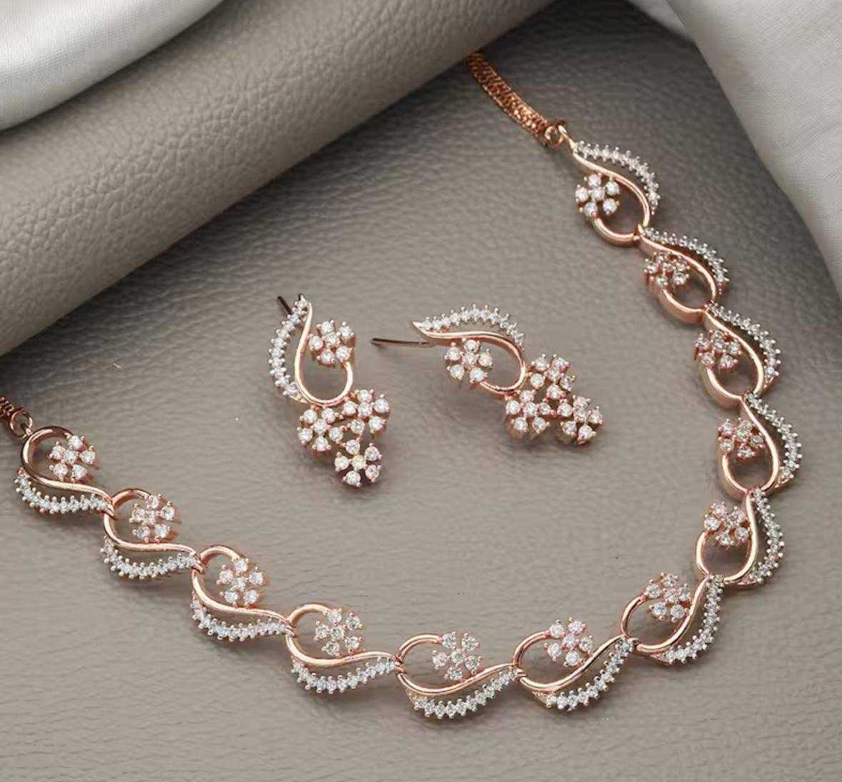 Ynf Brass KESH483 Womens Jewellery Wholesale AD Diamond Necklace Necklaces Set Fashion Necklace Manufacturer