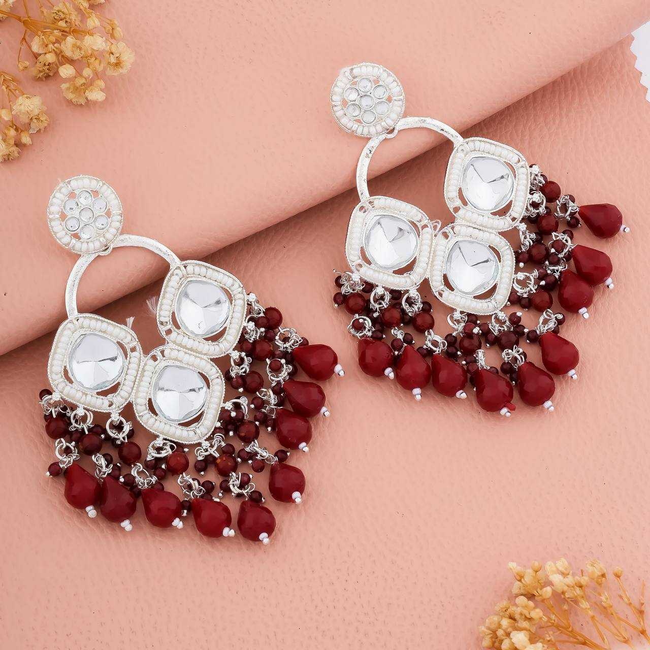 Ynf Brass KESH483 Womens Jewellery Wholesale Fancy Earrings Kundan Earrings Artificial Earring Manufacturer