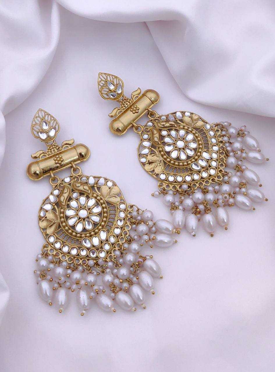 Ynf Brass KESH483 Womens Jewellery Wholesale Fancy Earrings Kundan Earrings Long Earrings Manufacturer