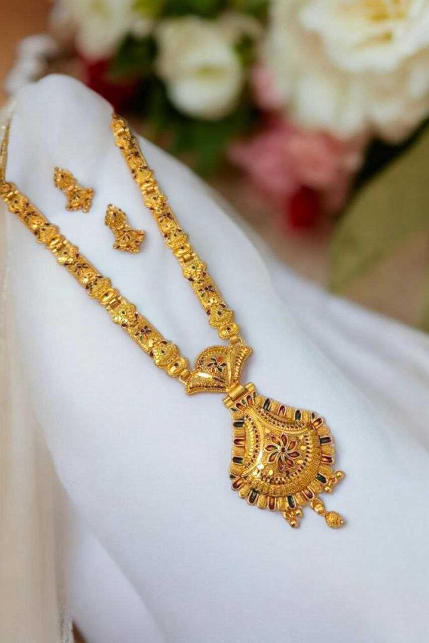 Ynf Brass KESH483 Womens Jewellery Wholesale Long Sets Necklaces Set Golden Necklace Set Manufacturer