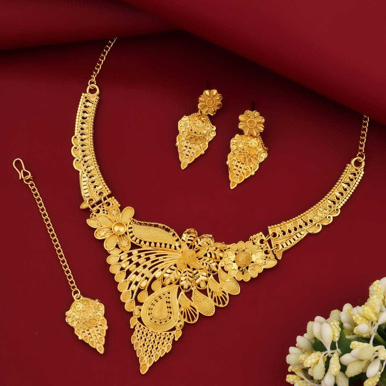 Ynf Brass KESH483 Womens Jewellery Wholesale Necklaces Set Golden Necklace Set Alloy Necklaces Manufacturer