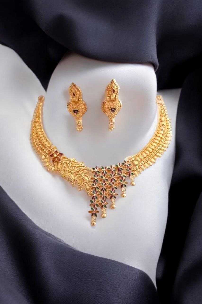 Ynf Brass KESH483 Womens Jewellery Wholesale Necklaces Set Golden Necklace Set Fashion Necklace Manufacturer