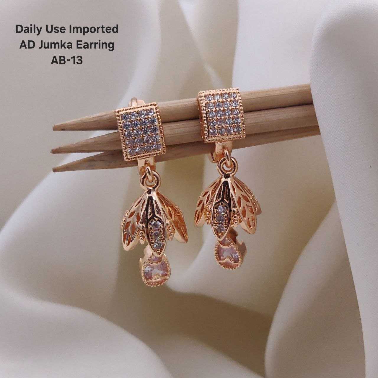 Ynf Brass Womens Jewellery Wholesale Fancy Earrings AD Diamond Earring Artificial Earring Manufacturer